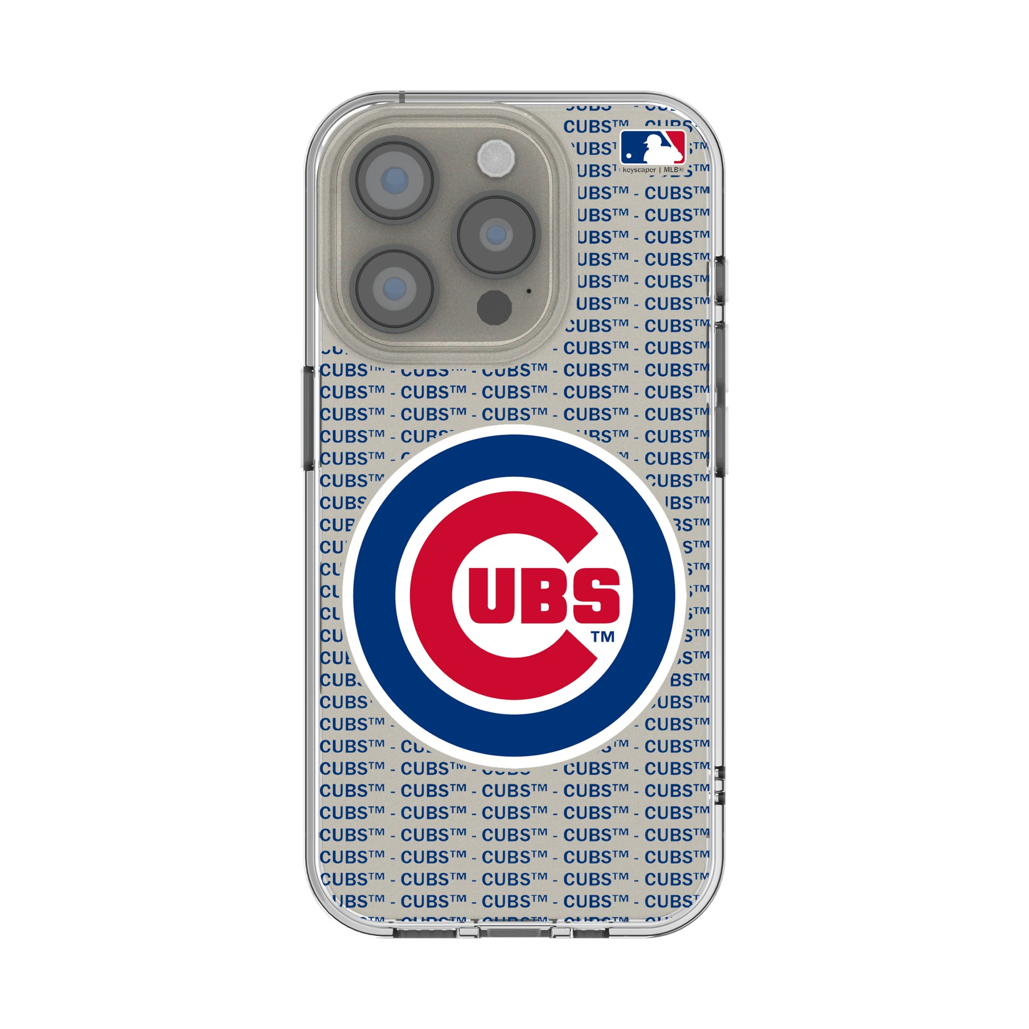 Chicago Cubs Text Backdrop iPhone Clear Phone Case for Apple iPhone