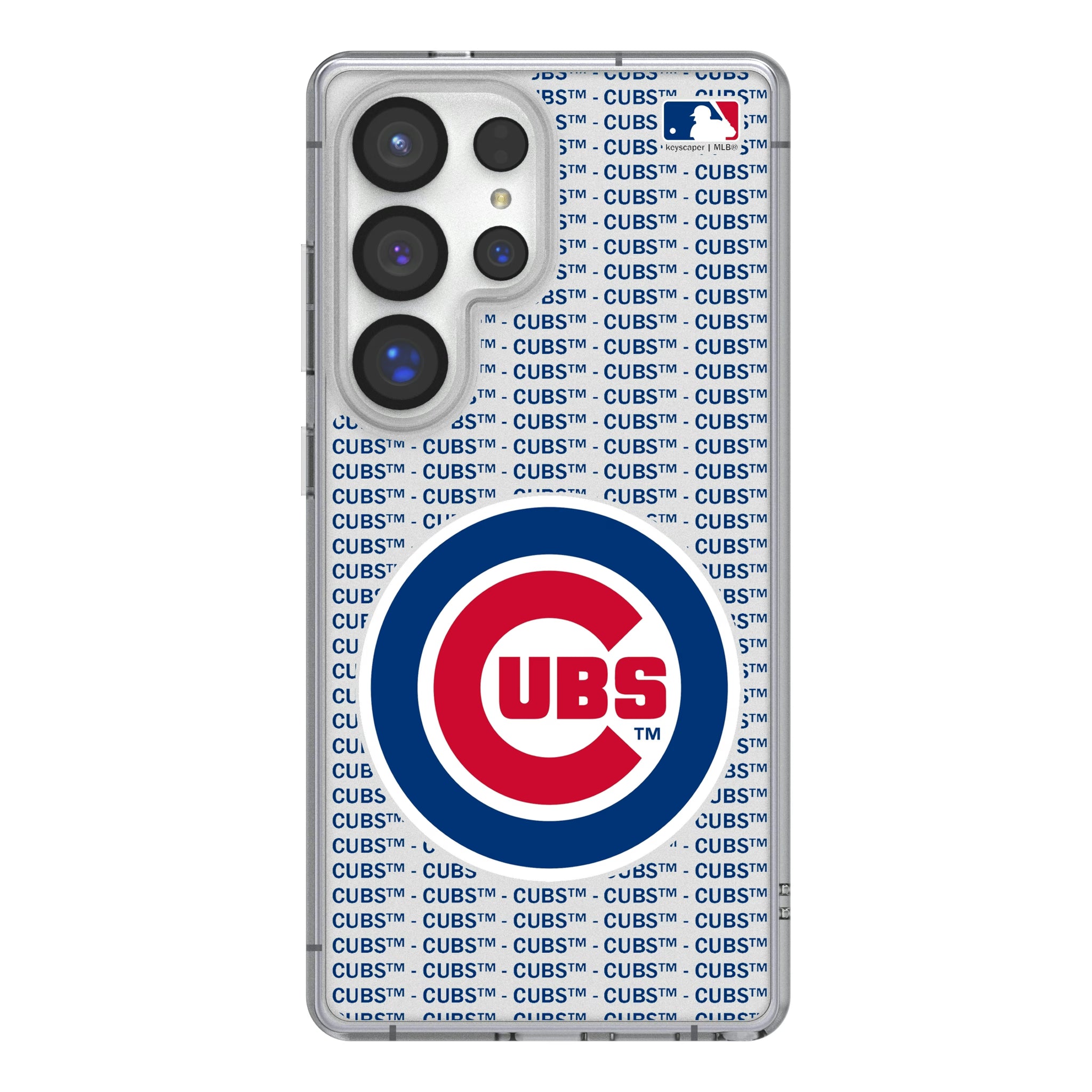 Chicago Cubs Text Backdrop Galaxy Clear Phone Case for Samsung Galaxy