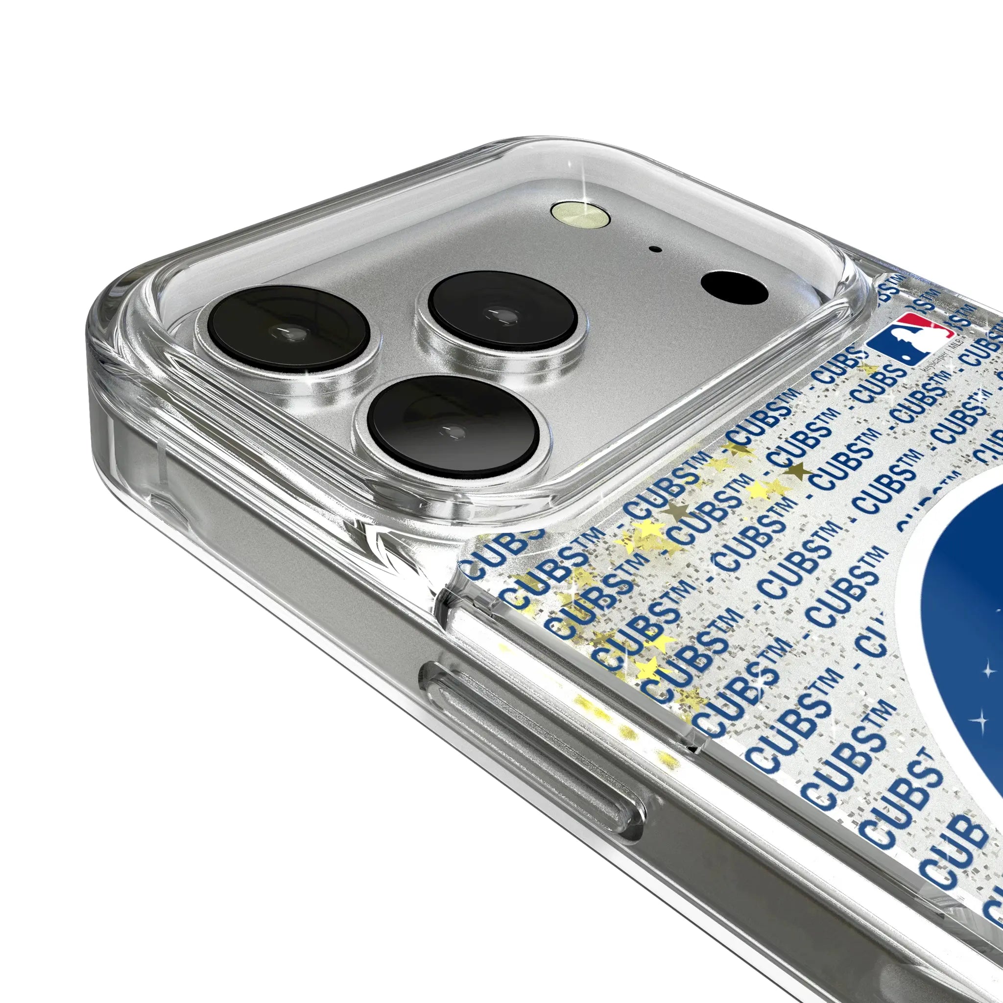 Chicago Cubs Text Backdrop iPhone Glitter Phone Case for Apple iPhone - Detail