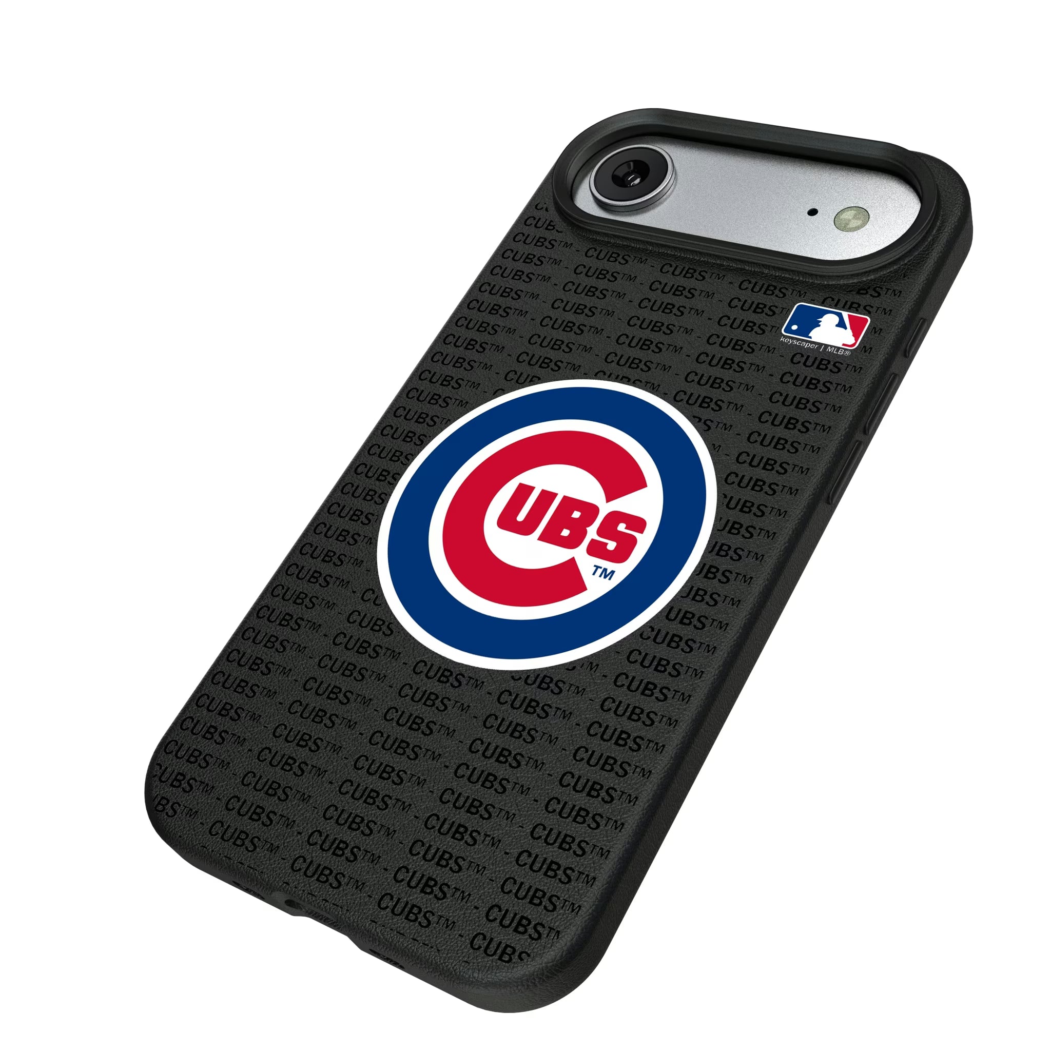 Chicago Cubs Text Backdrop iPhone MagSafe Compatible Phone Case for Apple iPhone - Isometric View#Device_iPhone Air