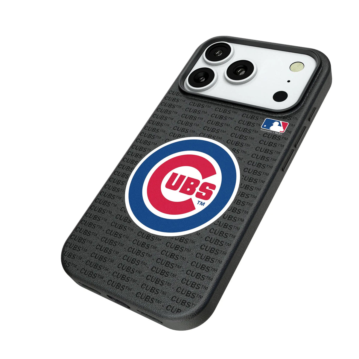 Chicago Cubs Text Backdrop iPhone MagSafe Compatible Phone Case for Apple iPhone - Isometric View#Device_iPhone 18 Pro