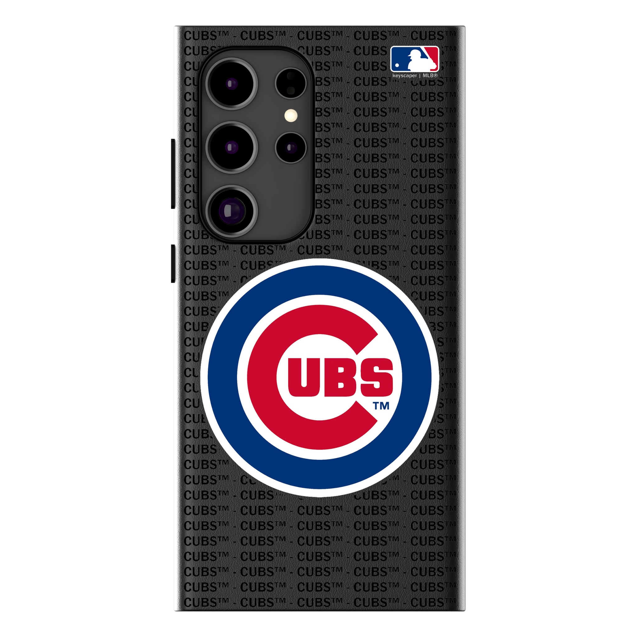 Chicago Cubs Text Backdrop Galaxy MagSafe Compatible Phone Case for Samsung Galaxy