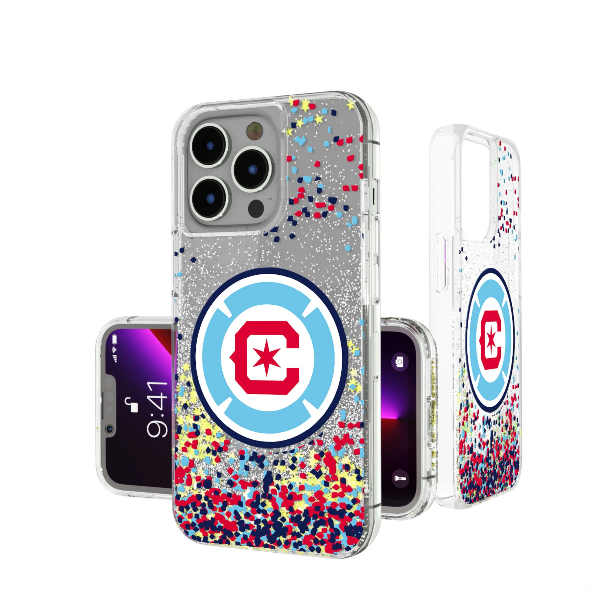 Chicago Fire Confetti iPhone Glitter Phone Case for Apple iPhone
