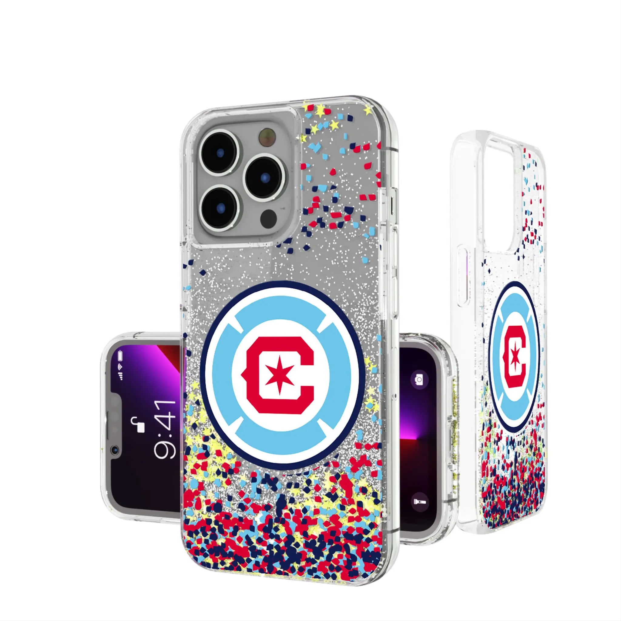 Chicago Fire Confetti iPhone Glitter Phone Case for Apple iPhone