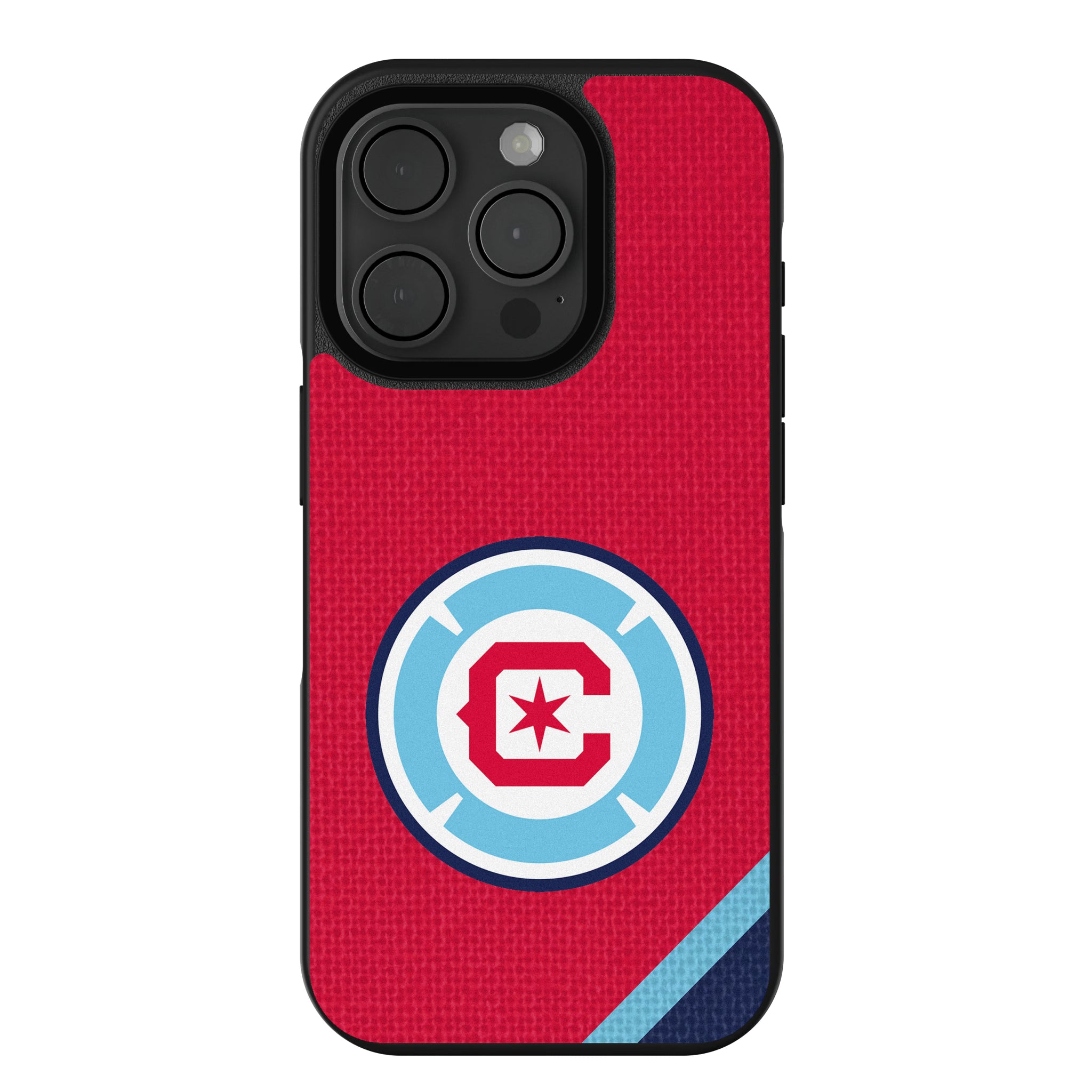 Chicago Fire Diagonal Stripe iPhone Bump Phone Case for Apple iPhone