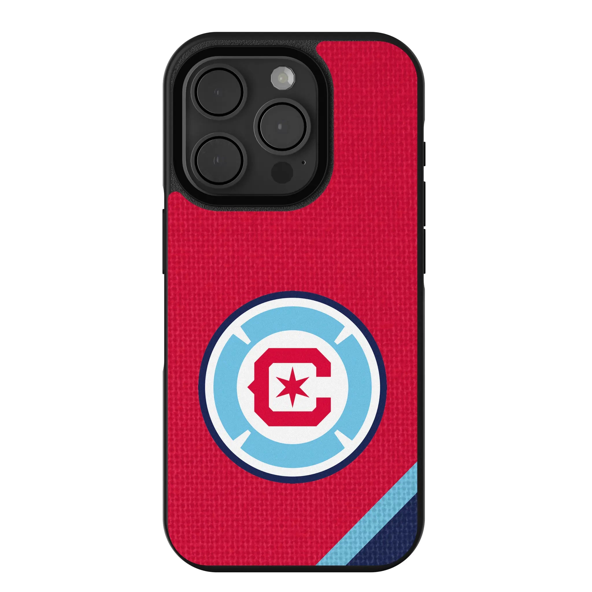 Chicago Fire Diagonal Stripe iPhone Bump Phone Case for Apple iPhone