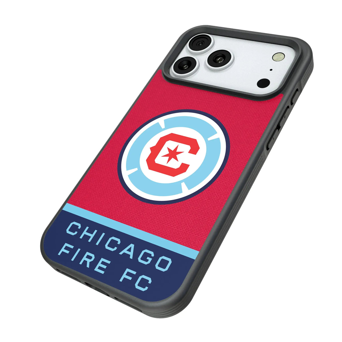 Chicago Fire Endzone Solid iPhone Bump Phone Case for Apple iPhone - Isometric View#Device_iPhone 18 Pro Max