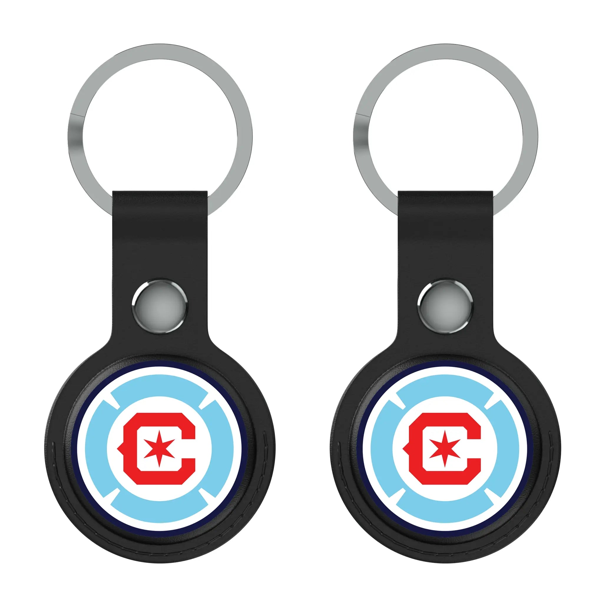 Chicago Fire Insignia AirTag Black Airtag Holder 2-Pack
