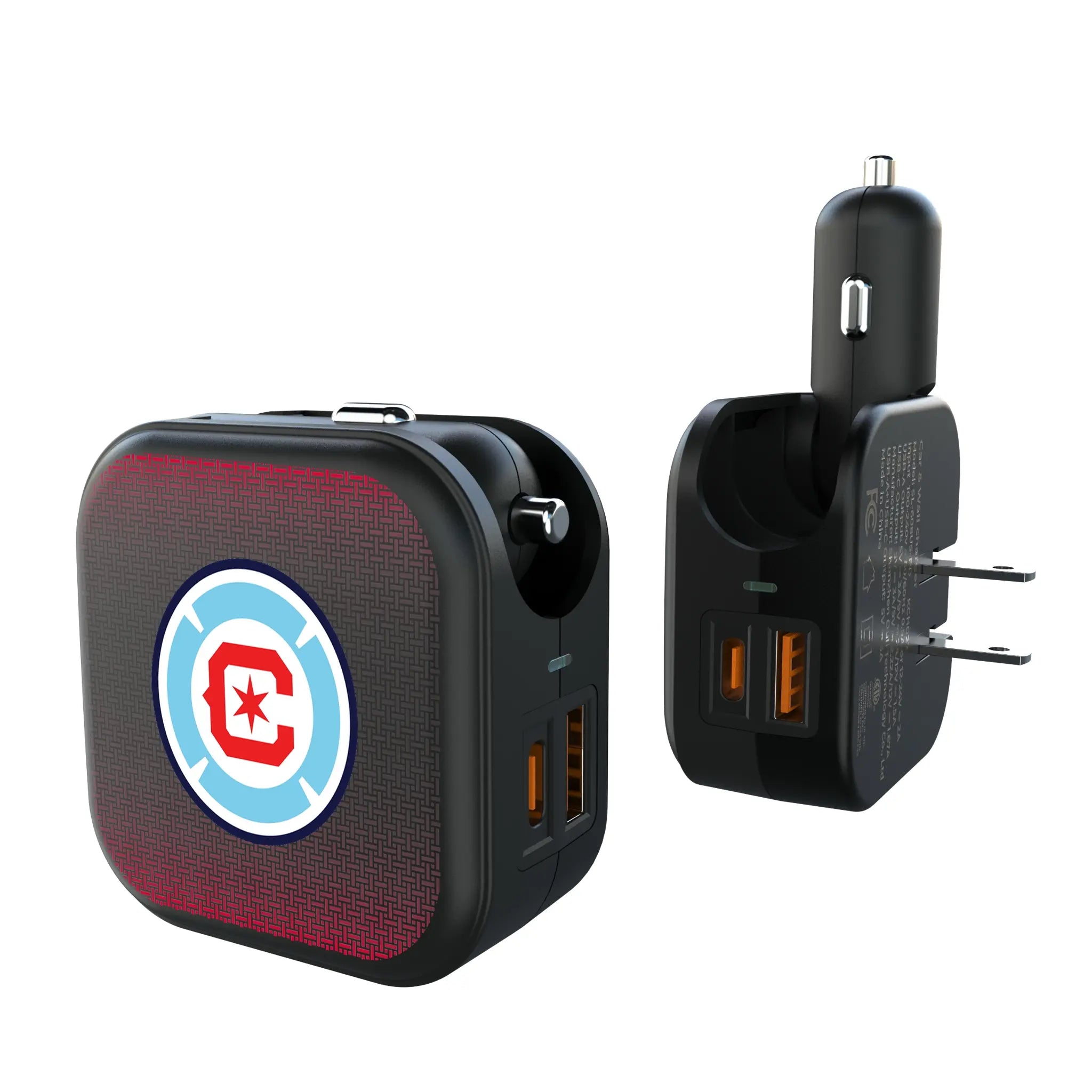 Chicago Fire Linen 2 in 1 USB A/C Charger