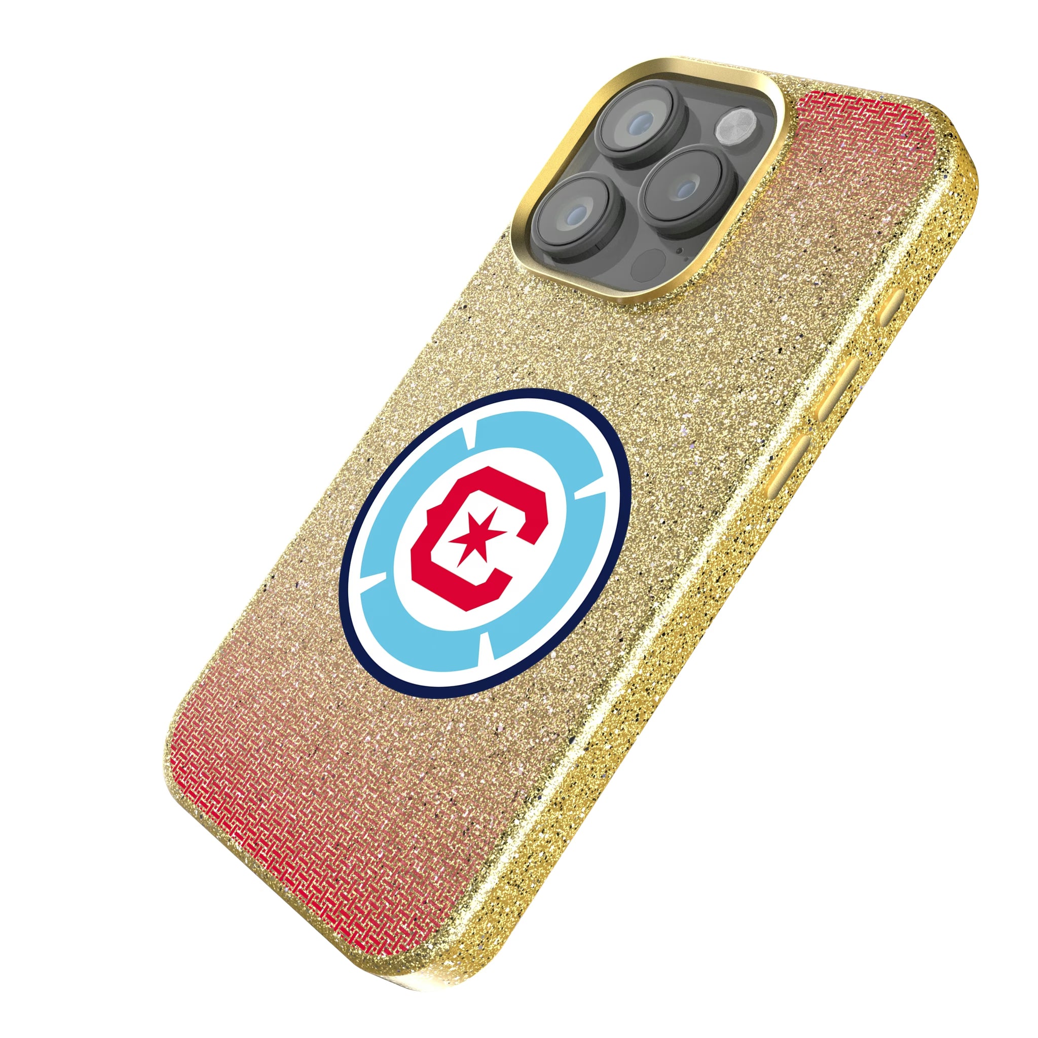 Chicago Fire Linen iPhone Bling Phone Case for Apple iPhone - Isometric View