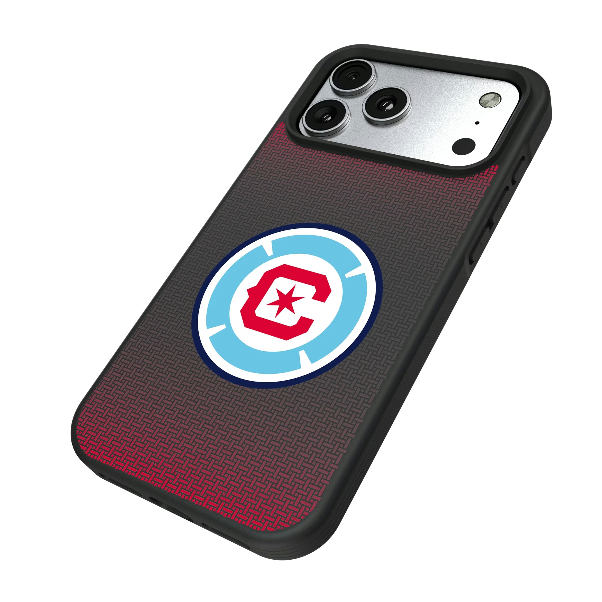 Chicago Fire Linen iPhone Bump Phone Case for Apple iPhone - Isometric View#Device_iPhone 17 Pro Max