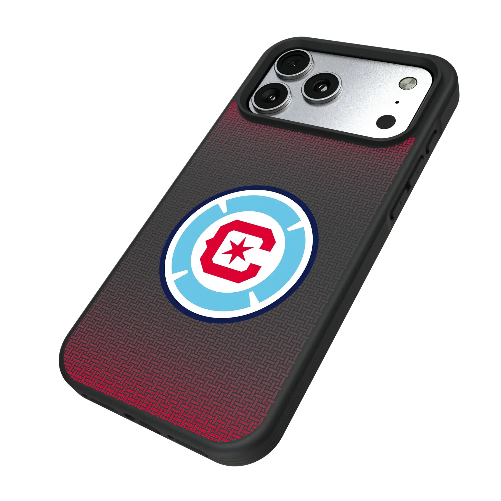 Chicago Fire Linen iPhone Bump Phone Case for Apple iPhone - Isometric View#Device_iPhone 17 Pro Max