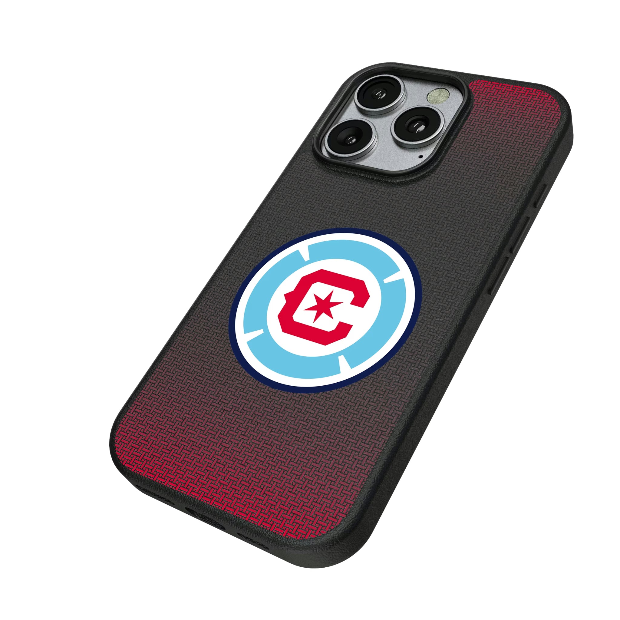 Chicago Fire Linen iPhone MagSafe Compatible Phone Case for Apple iPhone - Isometric View