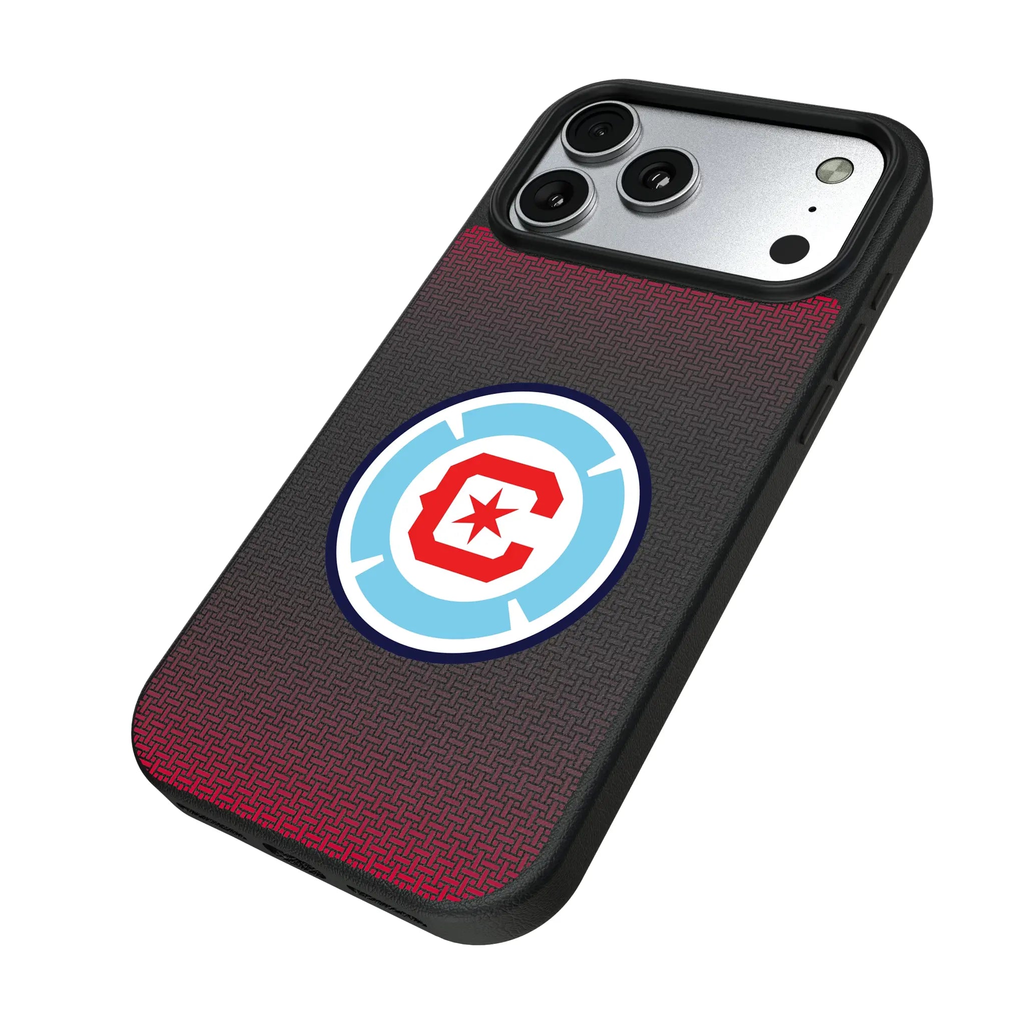 Chicago Fire Linen iPhone MagSafe Compatible Phone Case for Apple iPhone - Isometric View#Device_iPhone 17 Pro Max