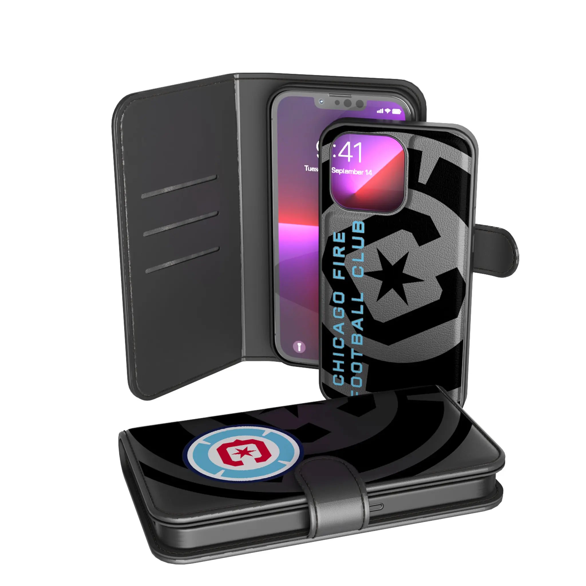 Chicago Fire Monocolor Tilt iPhone Wallet Phone Case for Apple iPhone