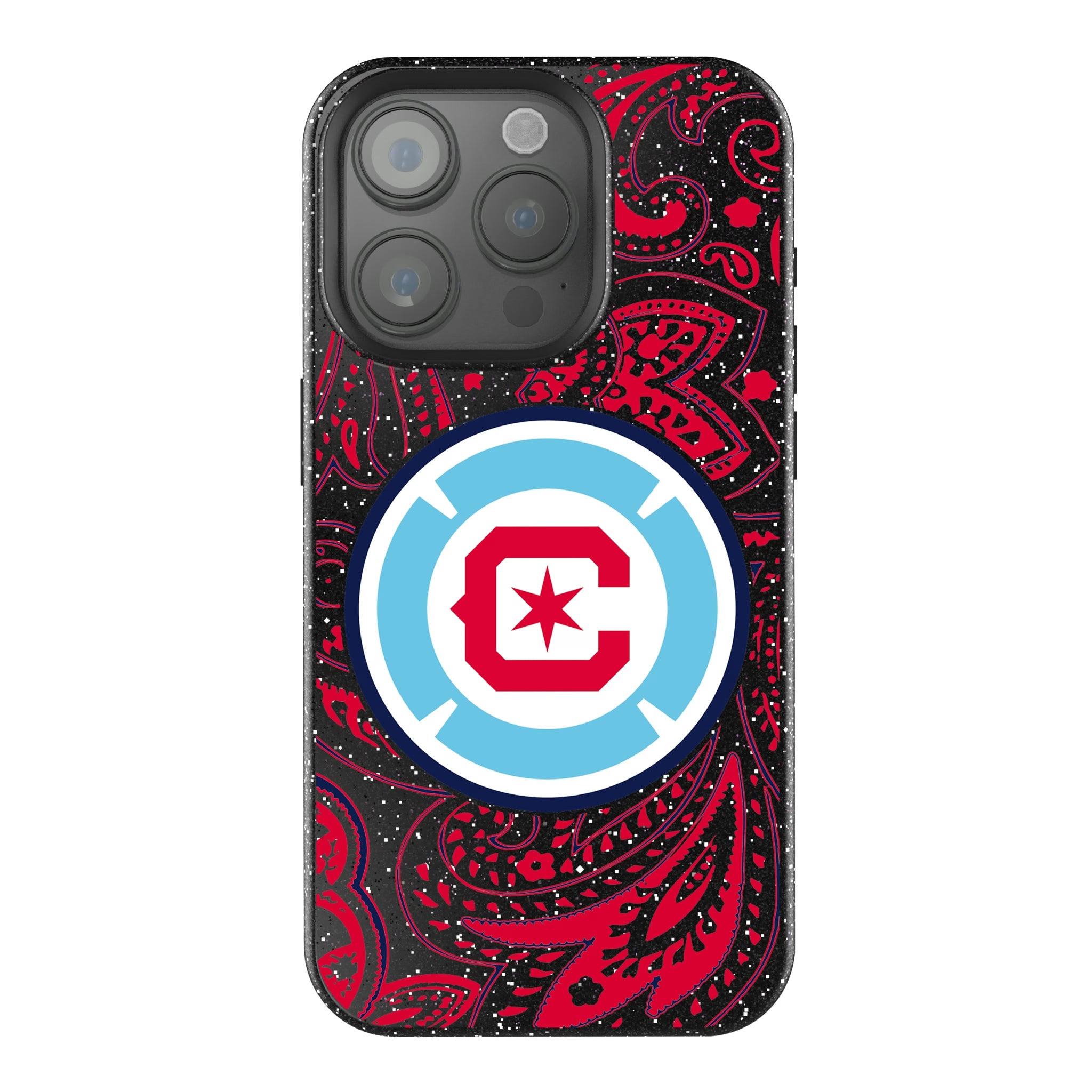 Chicago Fire Paisley iPhone Bling Phone Case for Apple iPhone