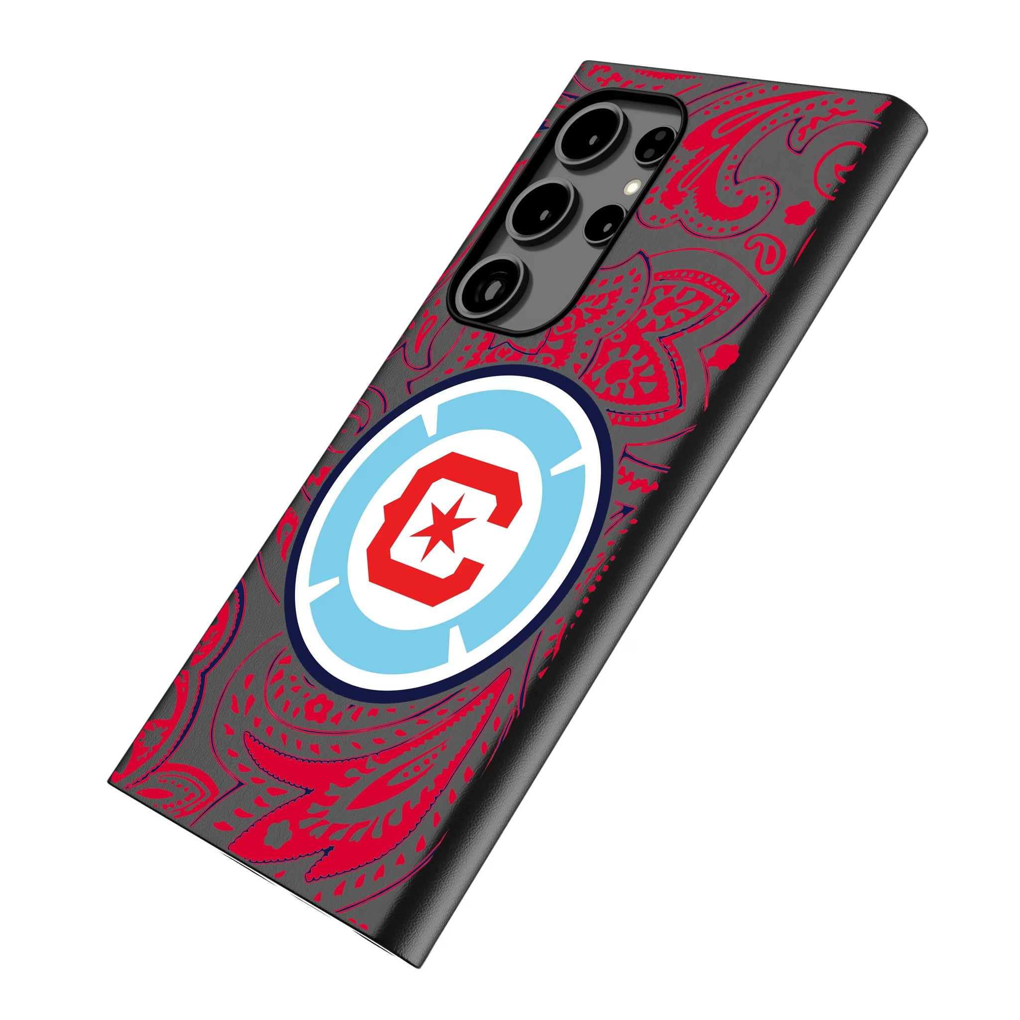 Chicago Fire Paisley Galaxy MagSafe Compatible Phone Case for Samsung Galaxy - Isometric View