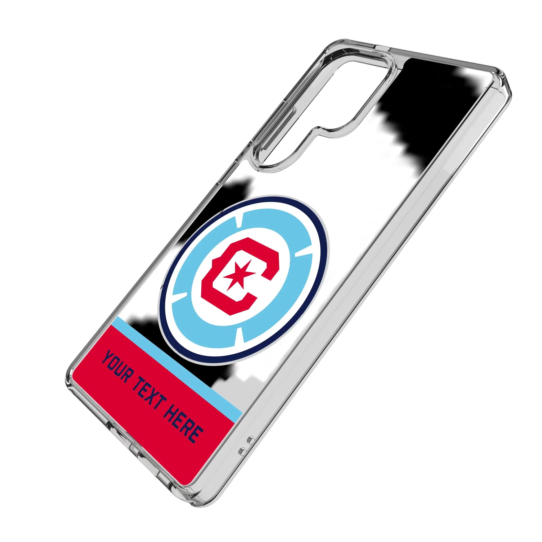 Chicago Fire Personalized EndZone Plus Galaxy Clear Phone Case for Samsung Galaxy - Isometric View