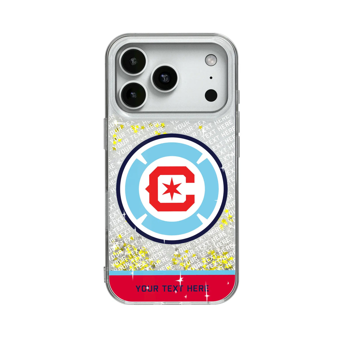 Chicago Fire Personalized EndZone Plus Glitter Phone Case for Apple iPhone