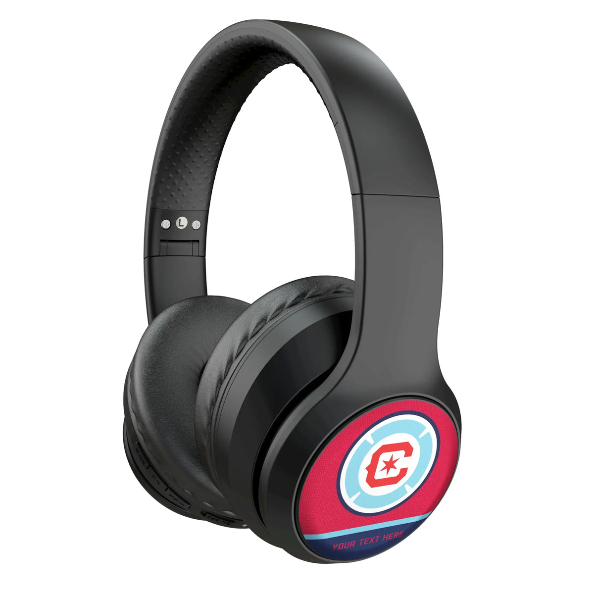 Chicago Fire Personalized Endzone Solid Wireless Over-Ear Headphones With Case