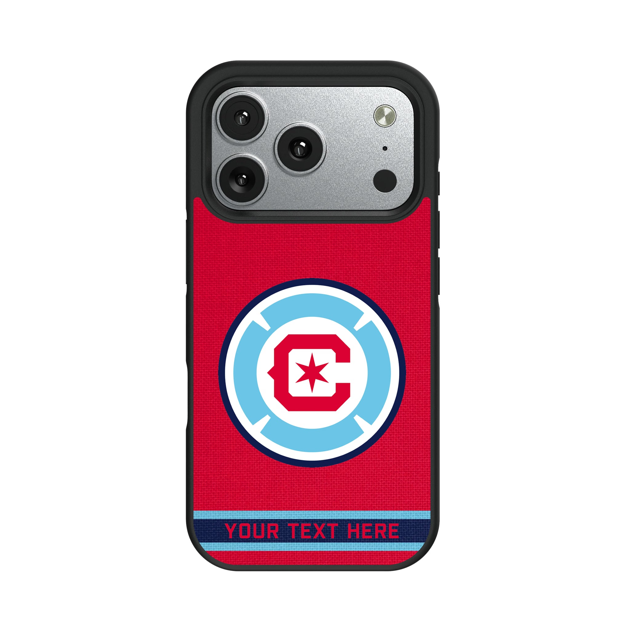 Chicago Fire Personalized Stripe iPhone Bump Phone Case for Apple iPhone#Device_iPhone 17 Pro