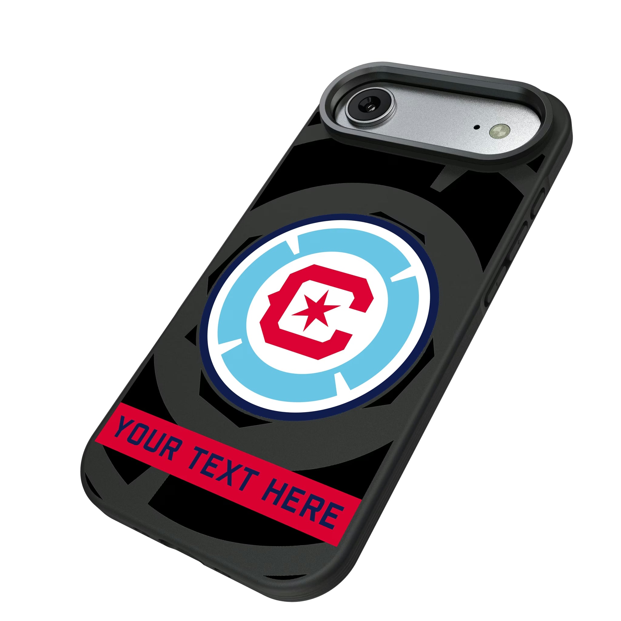 Chicago Fire Personalized Tilt iPhone Bump Phone Case for Apple iPhone - Isometric View#Device_iPhone Air