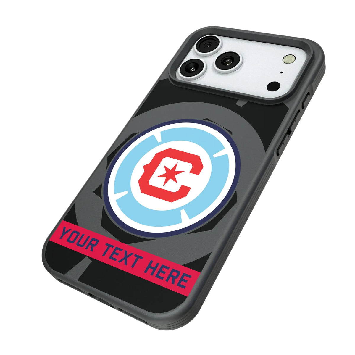Chicago Fire Personalized Tilt iPhone Bump Phone Case for Apple iPhone - Isometric View#Device_iPhone 18 Pro Max