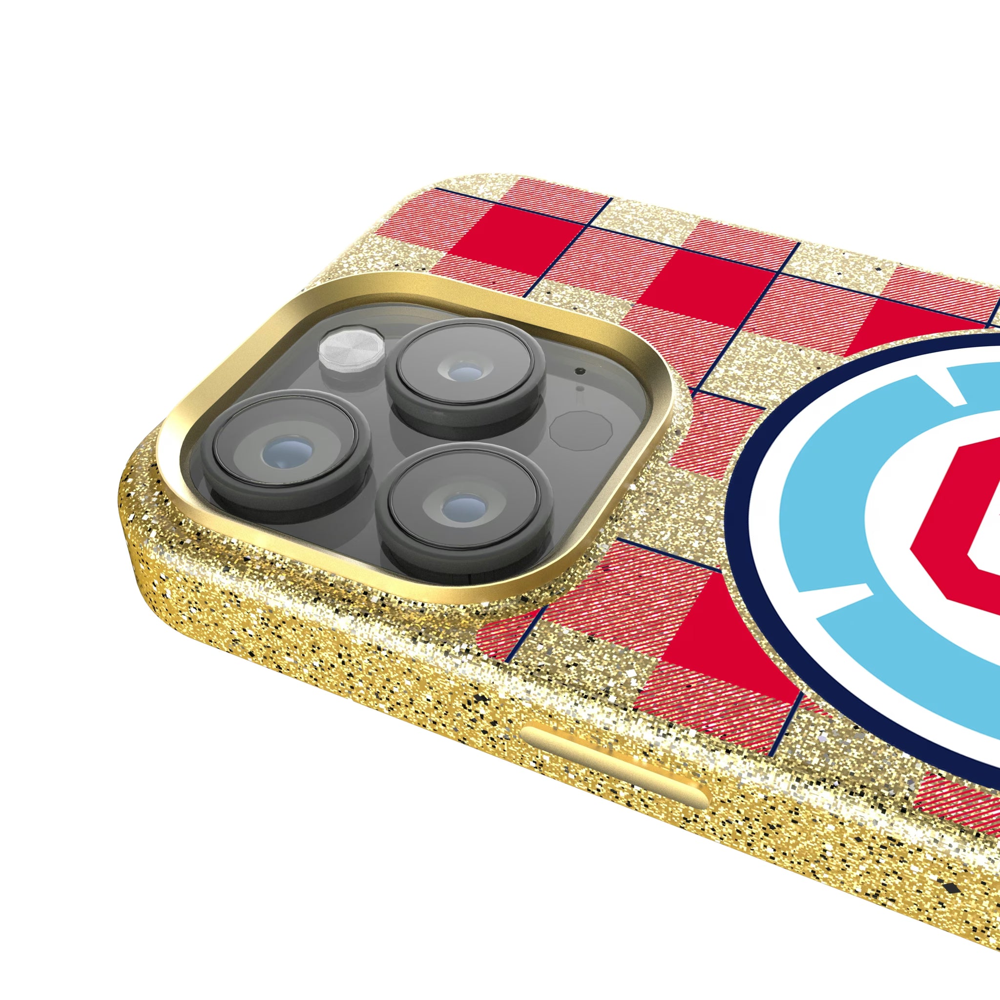 Chicago Fire Plaid iPhone Bling Phone Case for Apple iPhone - Detail