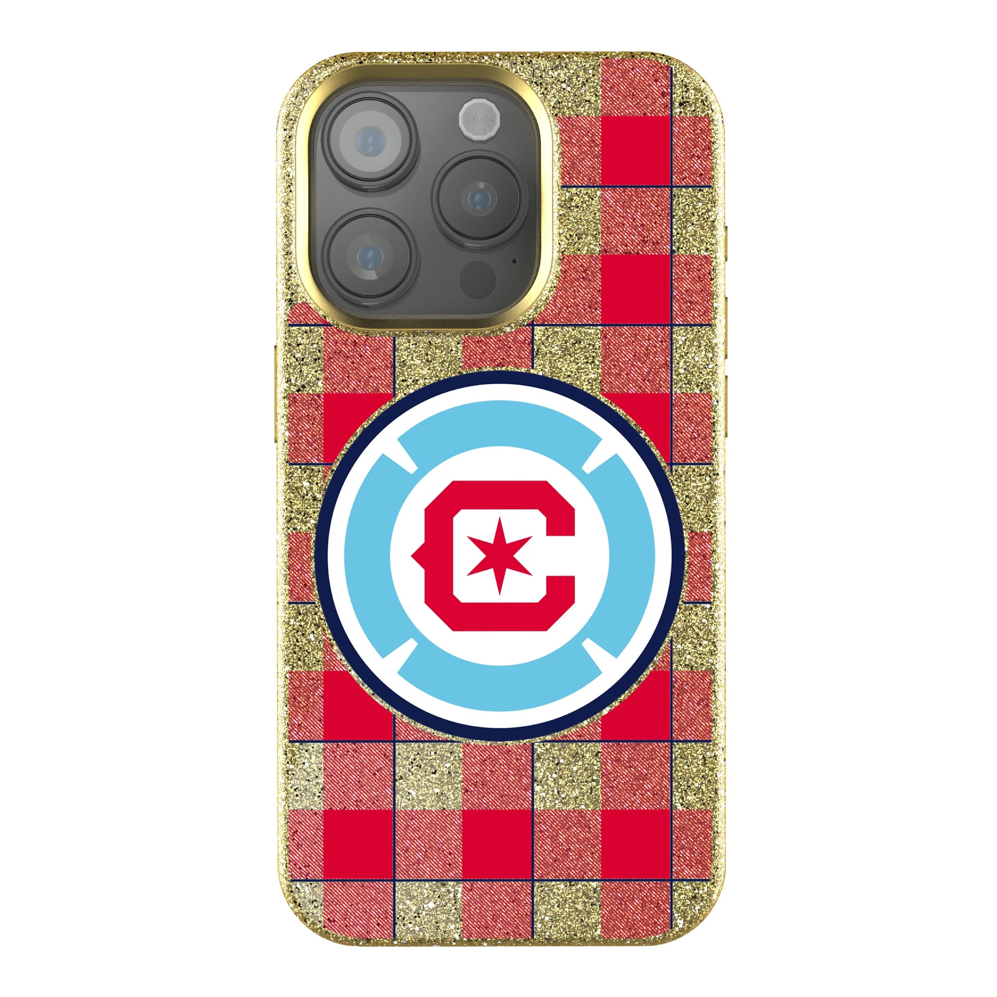 Chicago Fire Plaid iPhone Bling Phone Case for Apple iPhone