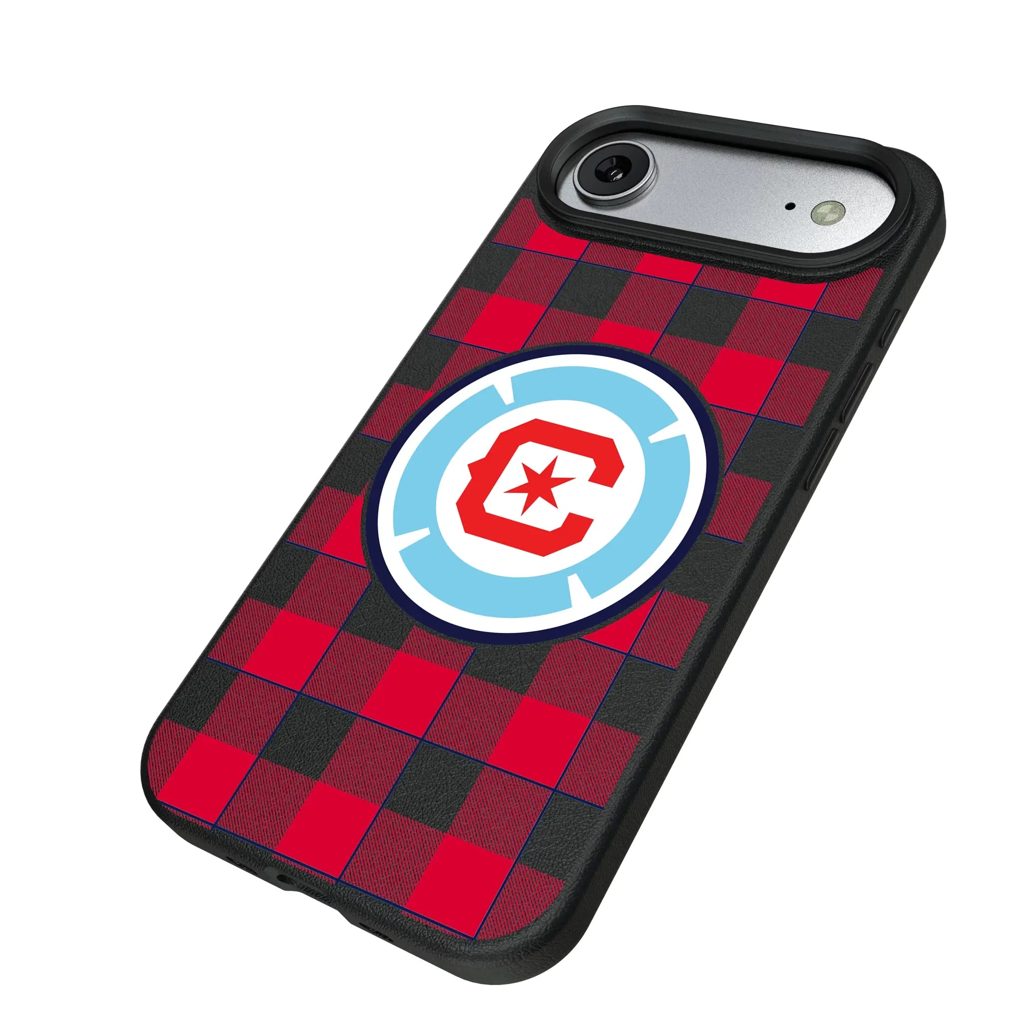 Chicago Fire Plaid iPhone MagSafe Compatible Phone Case for Apple iPhone - Isometric View#Device_iPhone Air