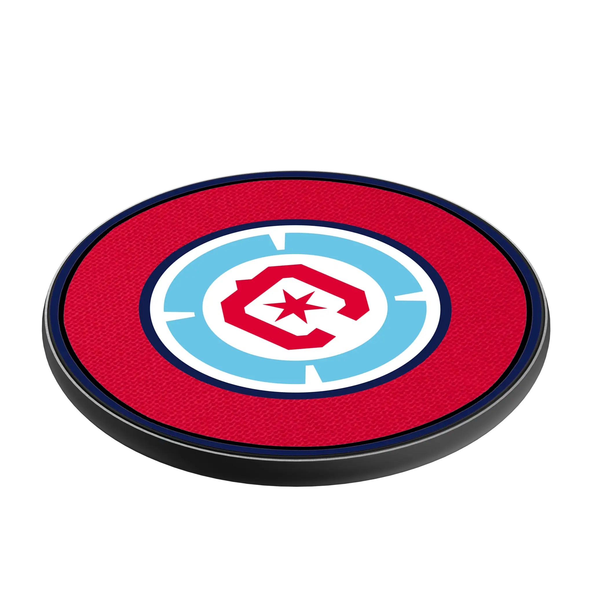 Chicago Fire Solid 15-Watt Wireless Charger - Isometric View