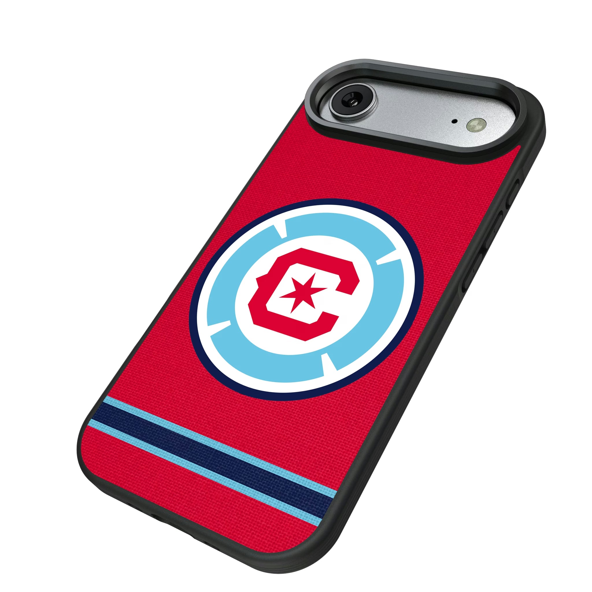 Chicago Fire Stripe iPhone Bump Phone Case for Apple iPhone - Isometric View#Device_iPhone Air