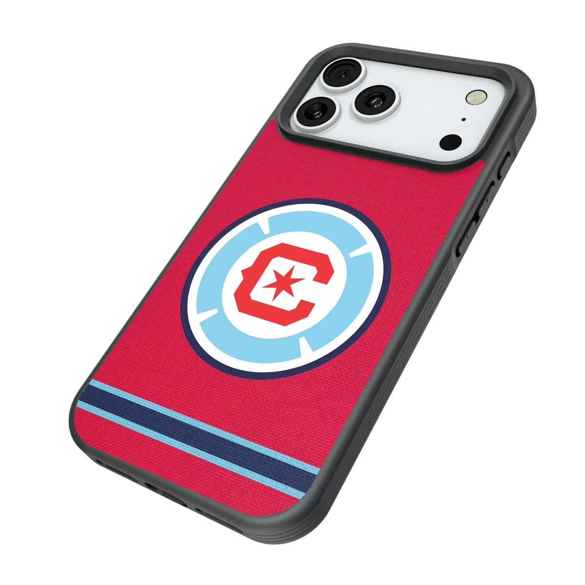 Chicago Fire Stripe iPhone Bump Phone Case for Apple iPhone - Isometric View#Device_iPhone 18 Pro Max