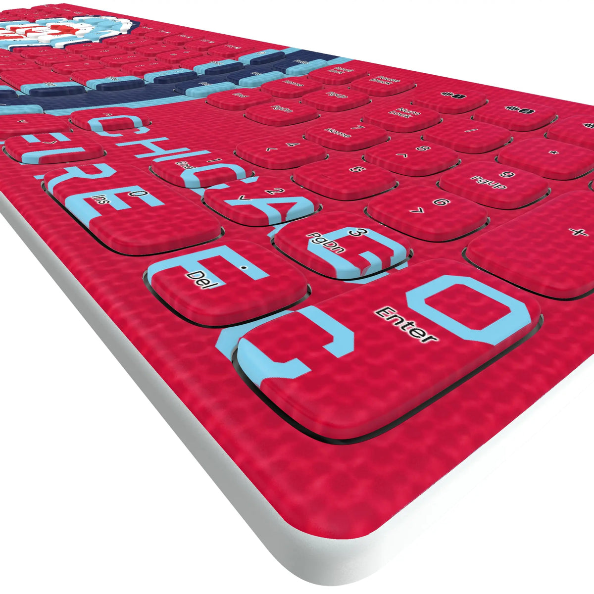 Chicago Fire Stripe KKB605 Curved Wireless Keyboard - Detail