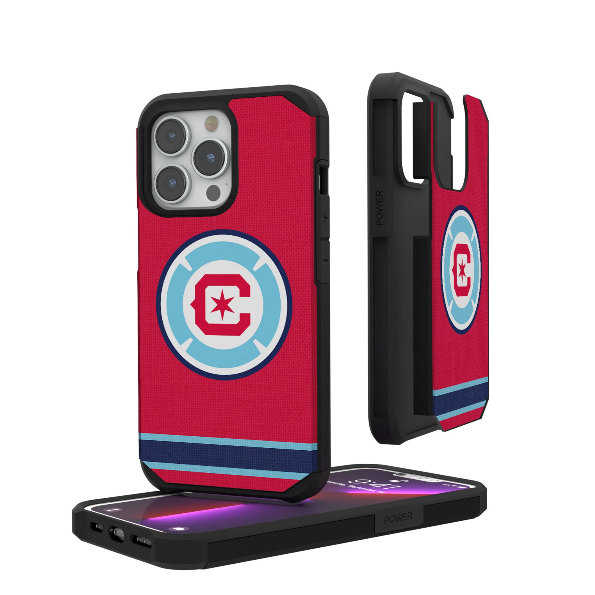 Chicago Fire Stripe iPhone Rugged Phone Case for Apple iPhone
