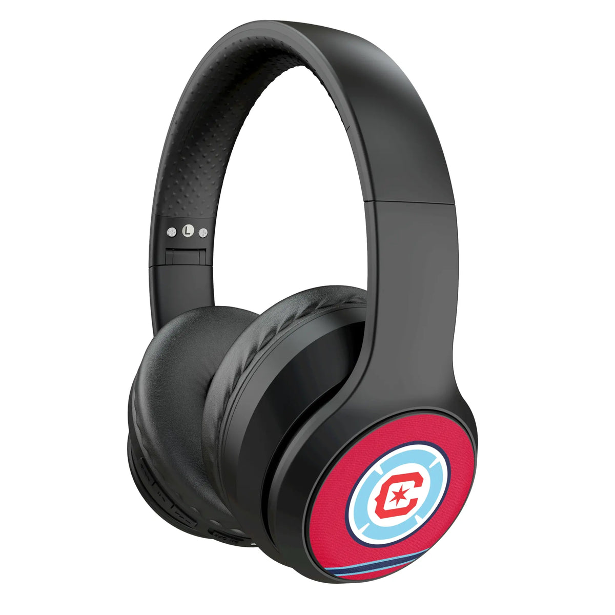 Chicago Fire Stripe Wireless Over-Ear Headphones With Case