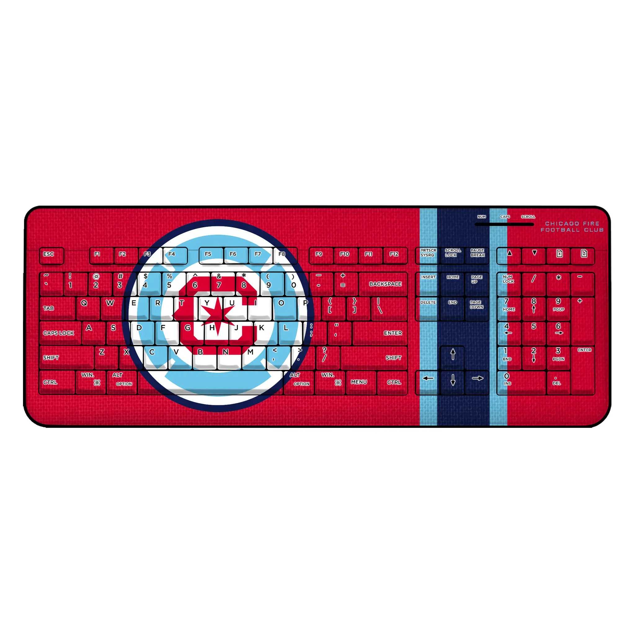 Chicago Fire Stripe Wireless USB Keyboard