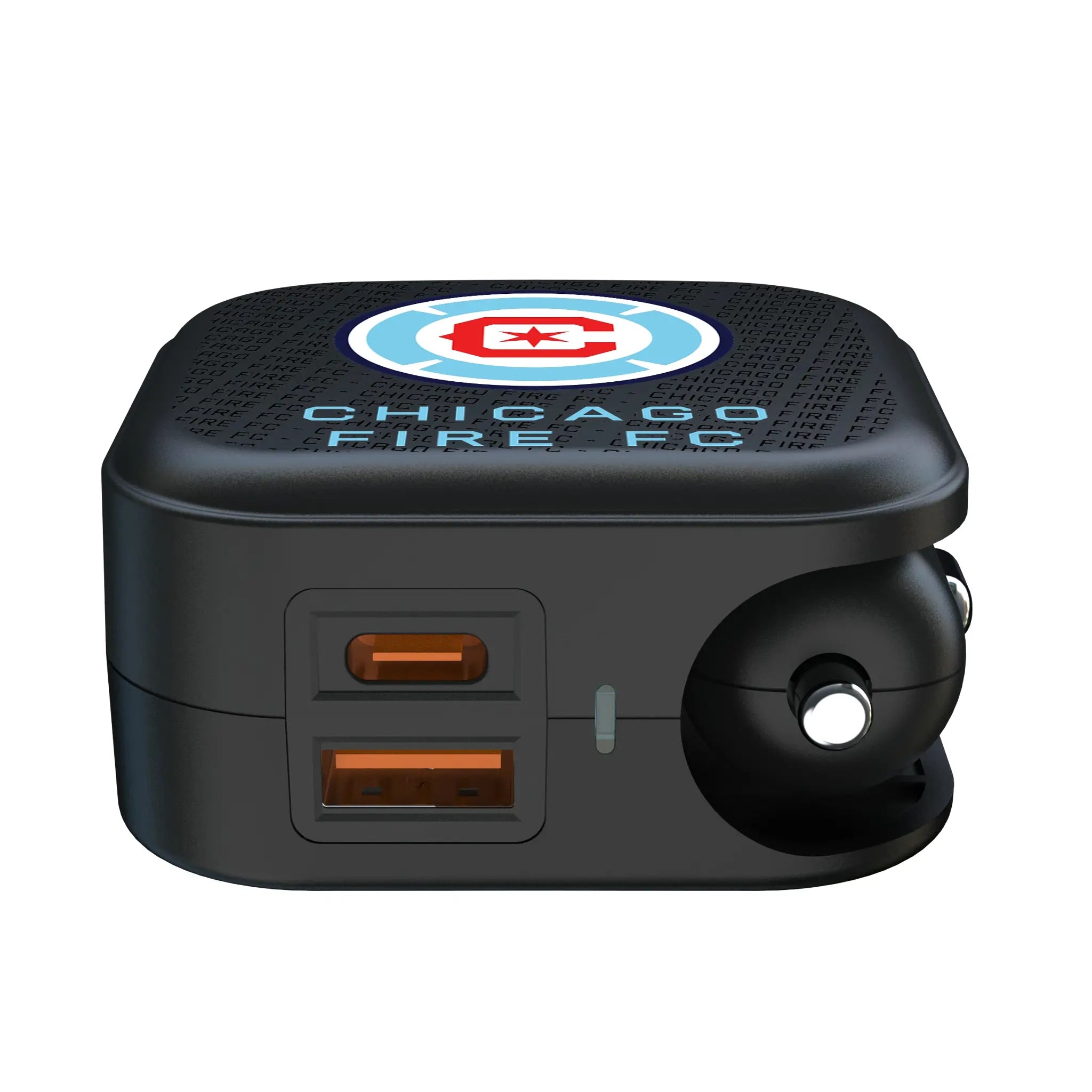 Chicago Fire Text Backdrop 2 in 1 USB A/C Charger