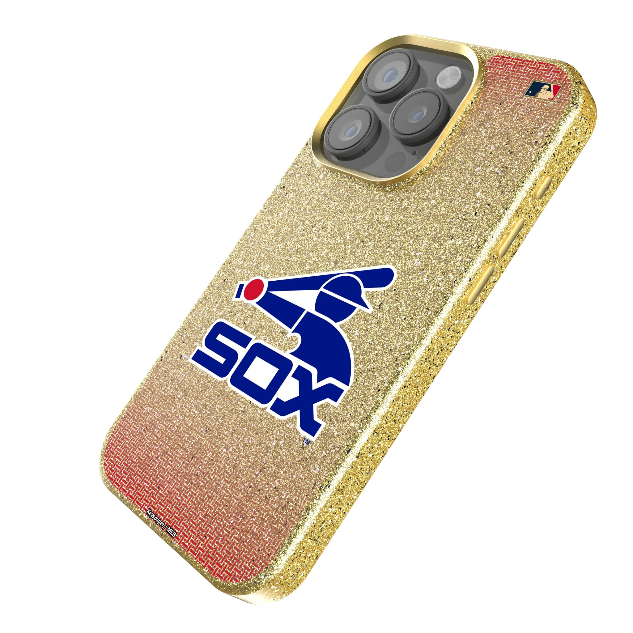 Chicago White Sox 1976-1981 - Cooperstown Collection Linen iPhone Bling Phone Case for Apple iPhone - Isometric View