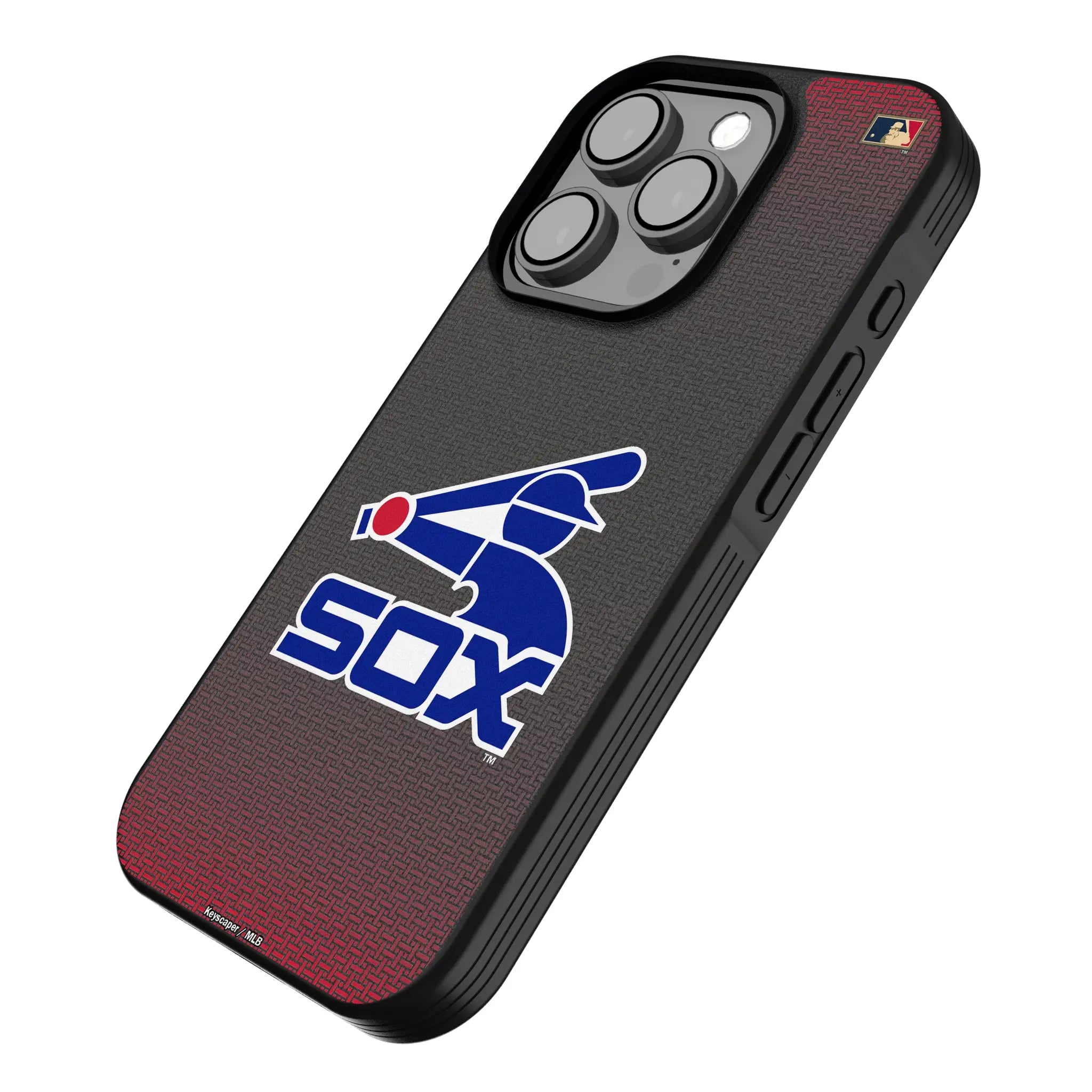 Chicago White Sox 1976-1981 - Cooperstown Collection Linen iPhone Bump Phone Case for Apple iPhone - Isometric View