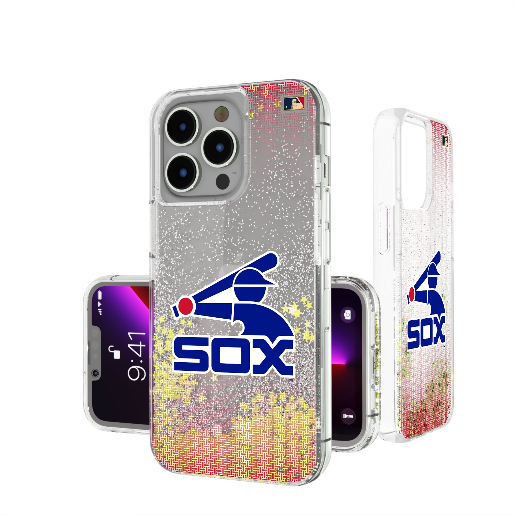 Chicago White Sox 1976-1981 - Cooperstown Collection Linen iPhone Glitter Phone Case for Apple iPhone