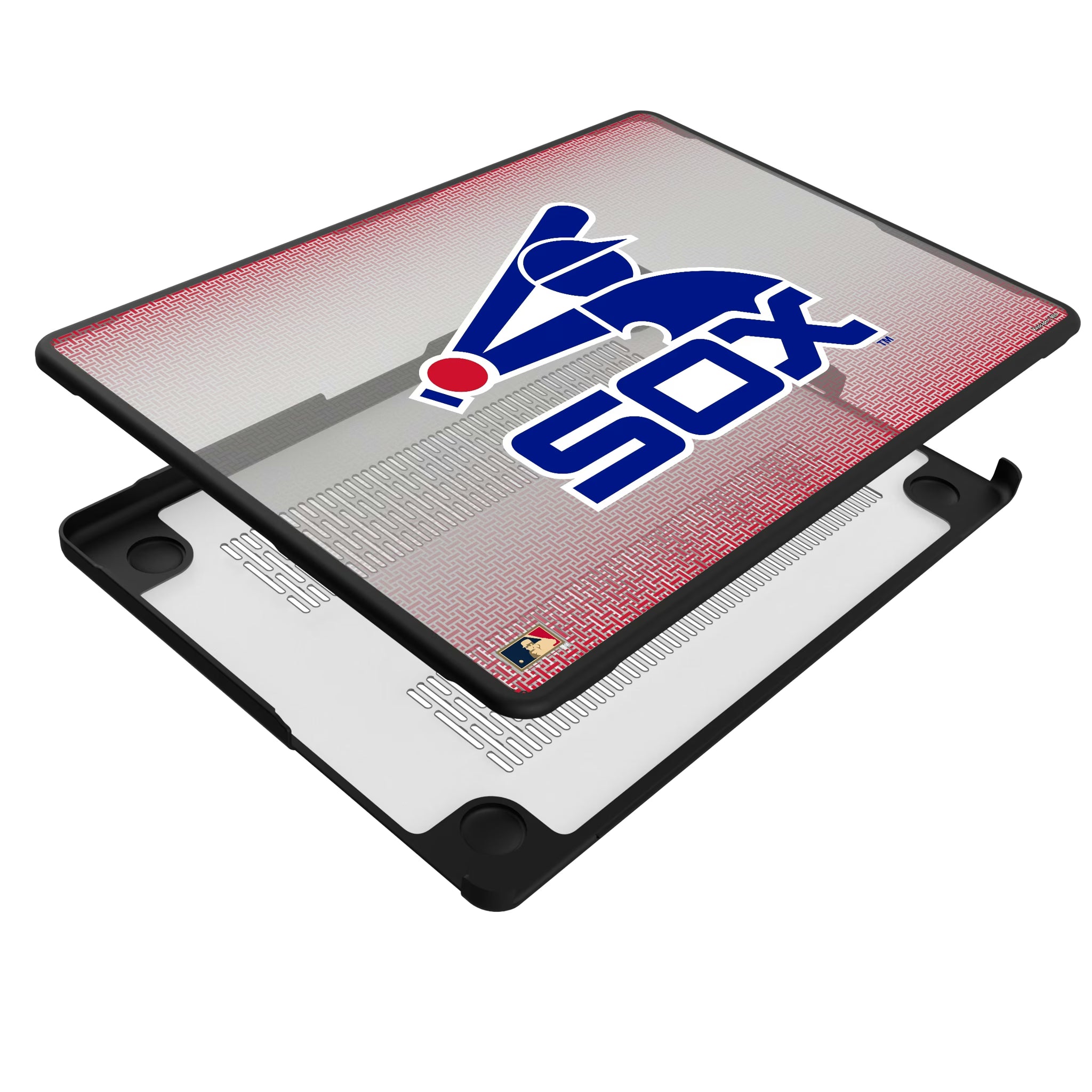 Chicago White Sox 1976-1981 - Cooperstown Collection Linen MacBook Laptop Case for Apple MacBook - Isometric View#Device_MacBook Pro (14-inch, 2021) / MacBook Pro (14-inch, 2023) / MacBook Pro (14-inch, 2024)