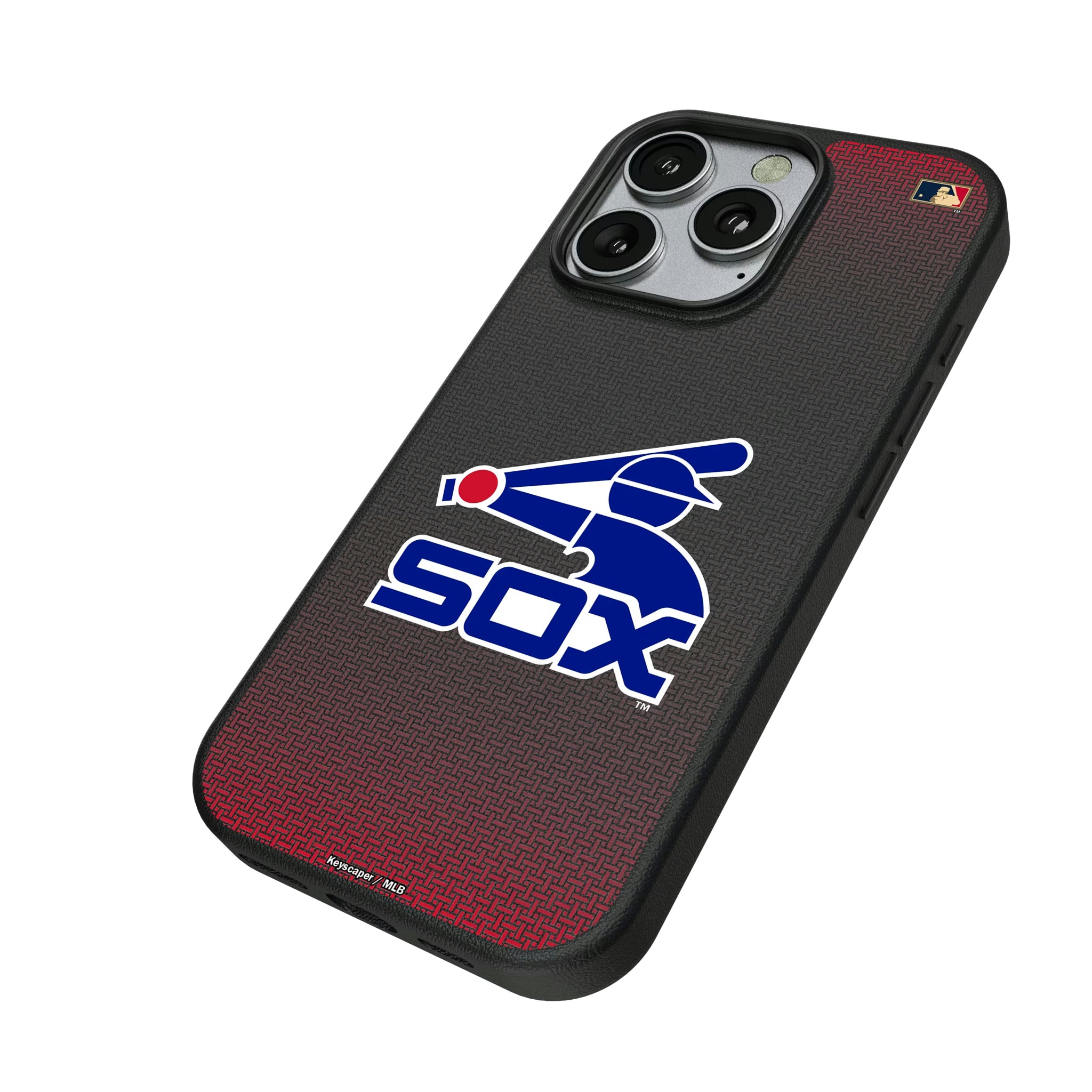 Chicago White Sox 1976-1981 - Cooperstown Collection Linen iPhone MagSafe Compatible Phone Case for Apple iPhone - Isometric View