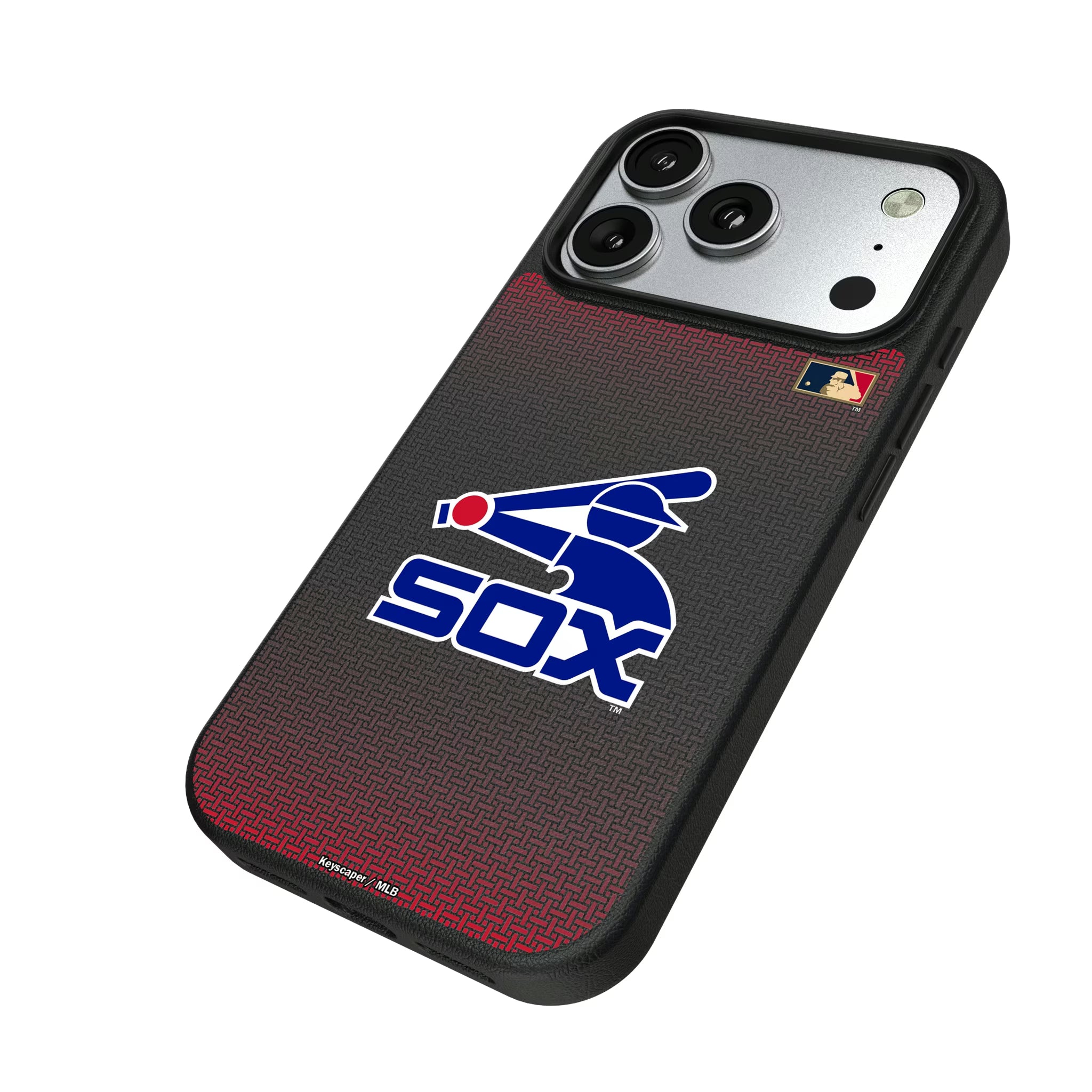 Chicago White Sox 1976-1981 - Cooperstown Collection Linen iPhone MagSafe Compatible Phone Case for Apple iPhone - Isometric View#Device_iPhone 17 Pro