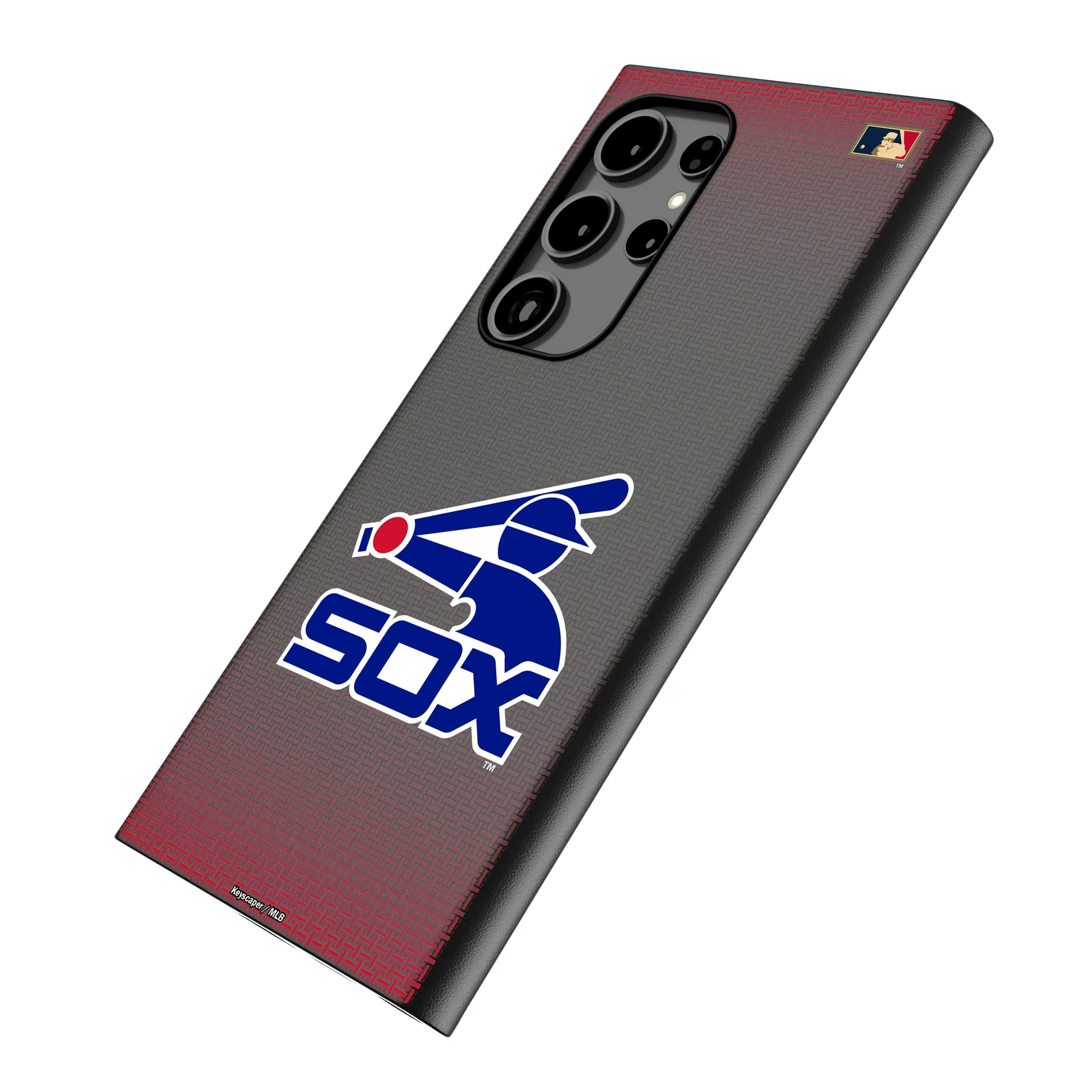Chicago White Sox 1976-1981 - Cooperstown Collection Linen Galaxy MagSafe Compatible Phone Case for Samsung Galaxy - Isometric View