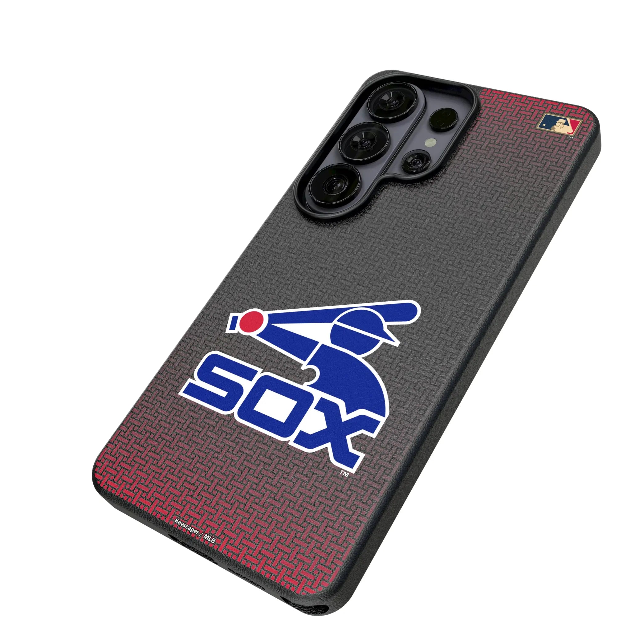 Chicago White Sox 1976-1981 - Cooperstown Collection Linen Galaxy MagSafe Compatible Phone Case for Samsung Galaxy - Isometric View#Device_Galaxy S26 Ultra