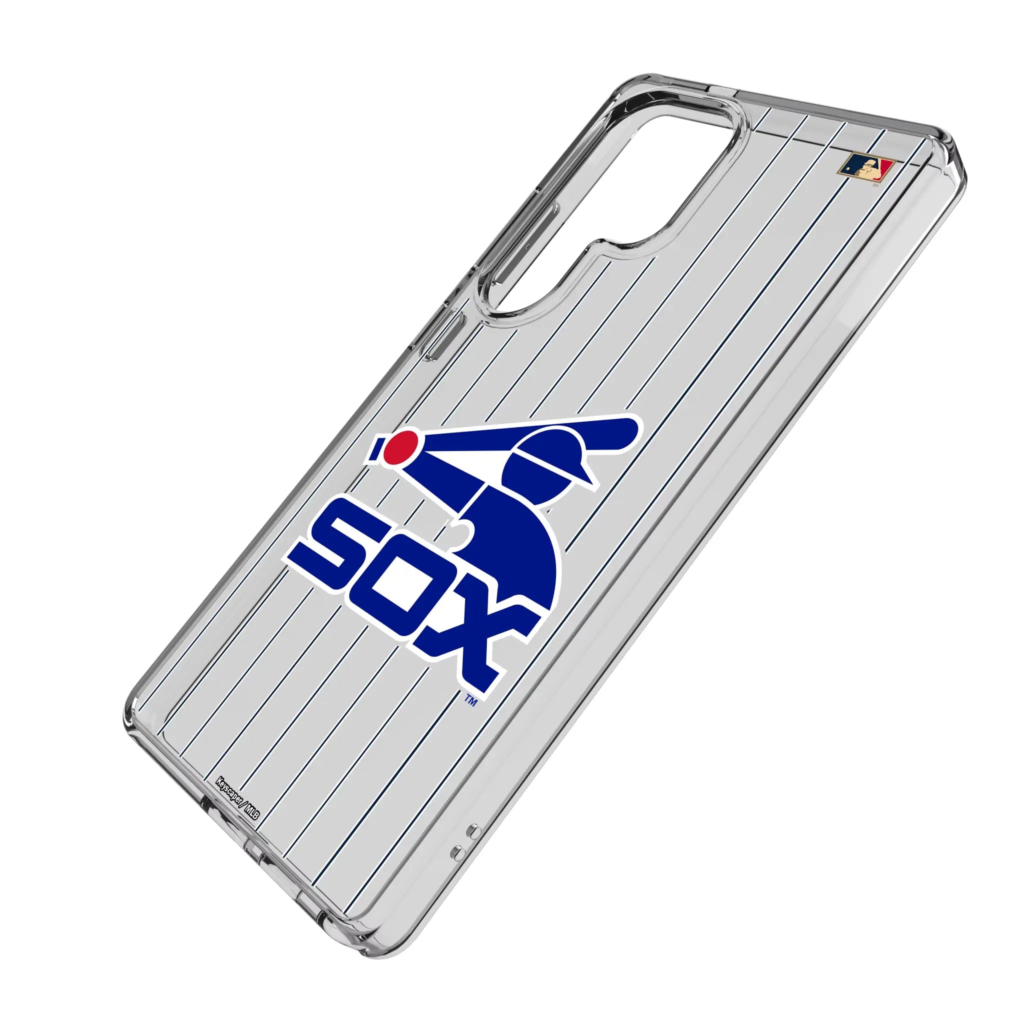 Chicago White Sox 1976-1981 - Cooperstown Collection Pinstripe Galaxy Clear Phone Case for Samsung Galaxy - Isometric View#Device_Galaxy S25 Ultra