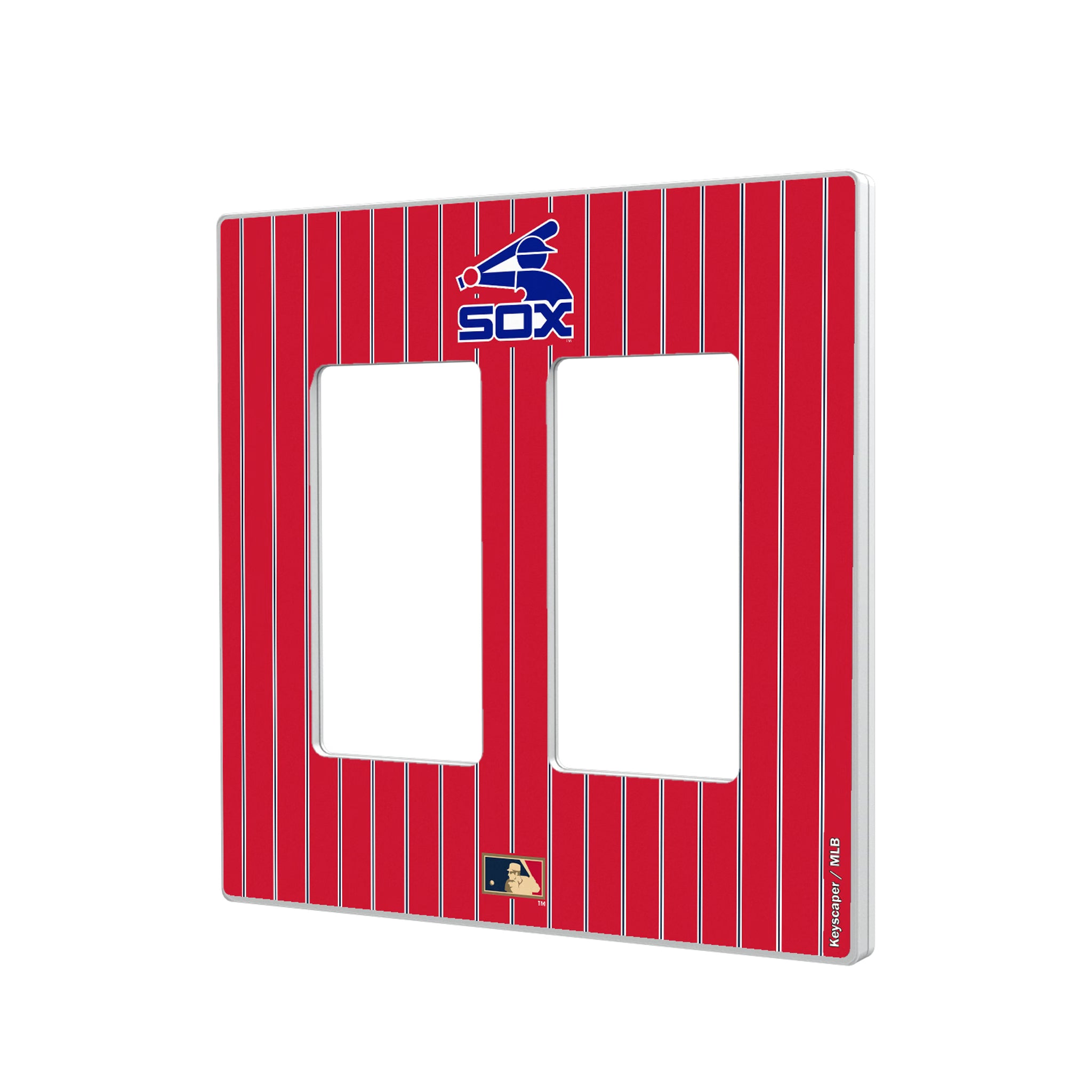 Chicago White Sox 1976-1981 - Cooperstown Collection Pinstripe Hidden-Screw Light Switch Plate#Style_Double Rocker