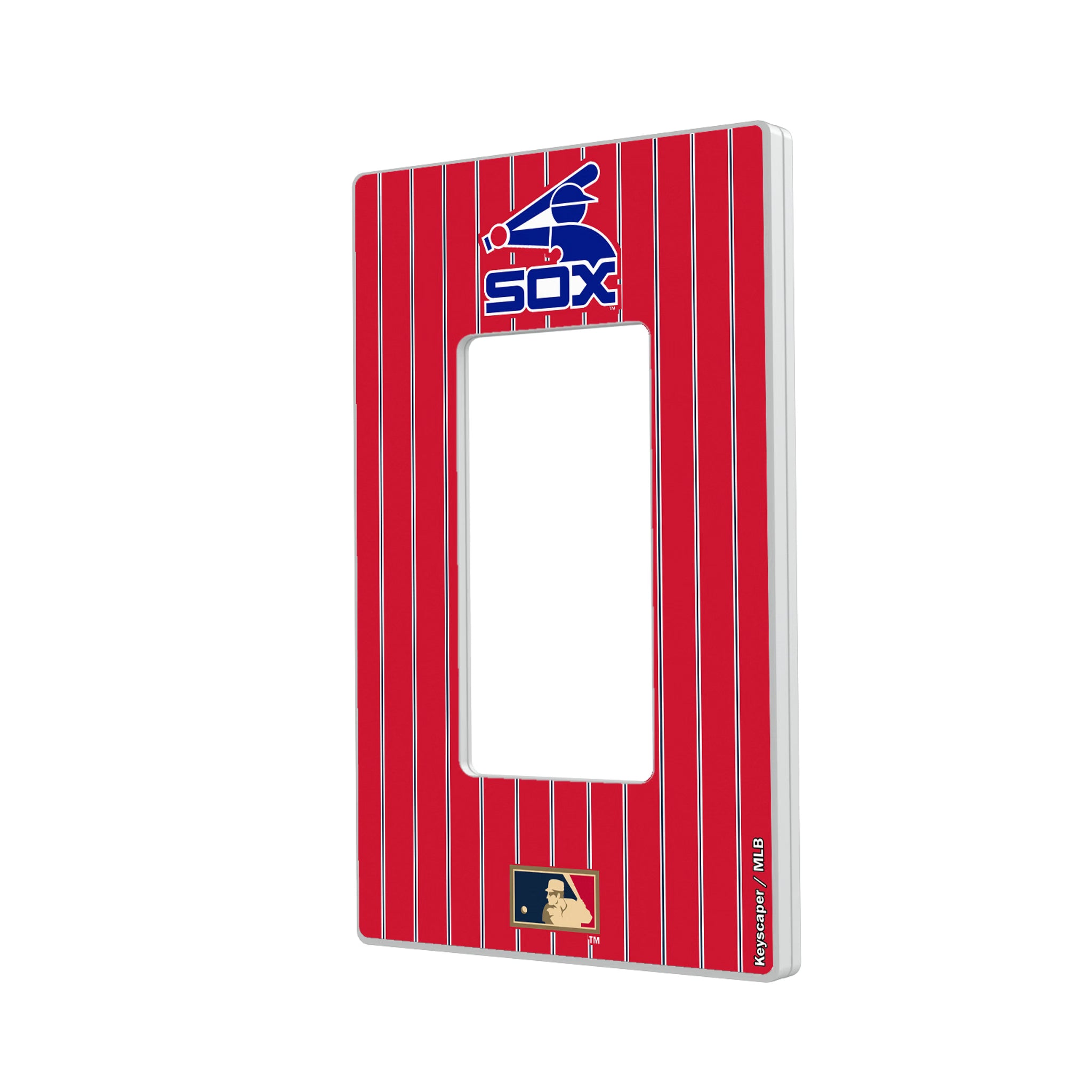 Chicago White Sox 1976-1981 - Cooperstown Collection Pinstripe Hidden-Screw Light Switch Plate#Style_Single Rocker