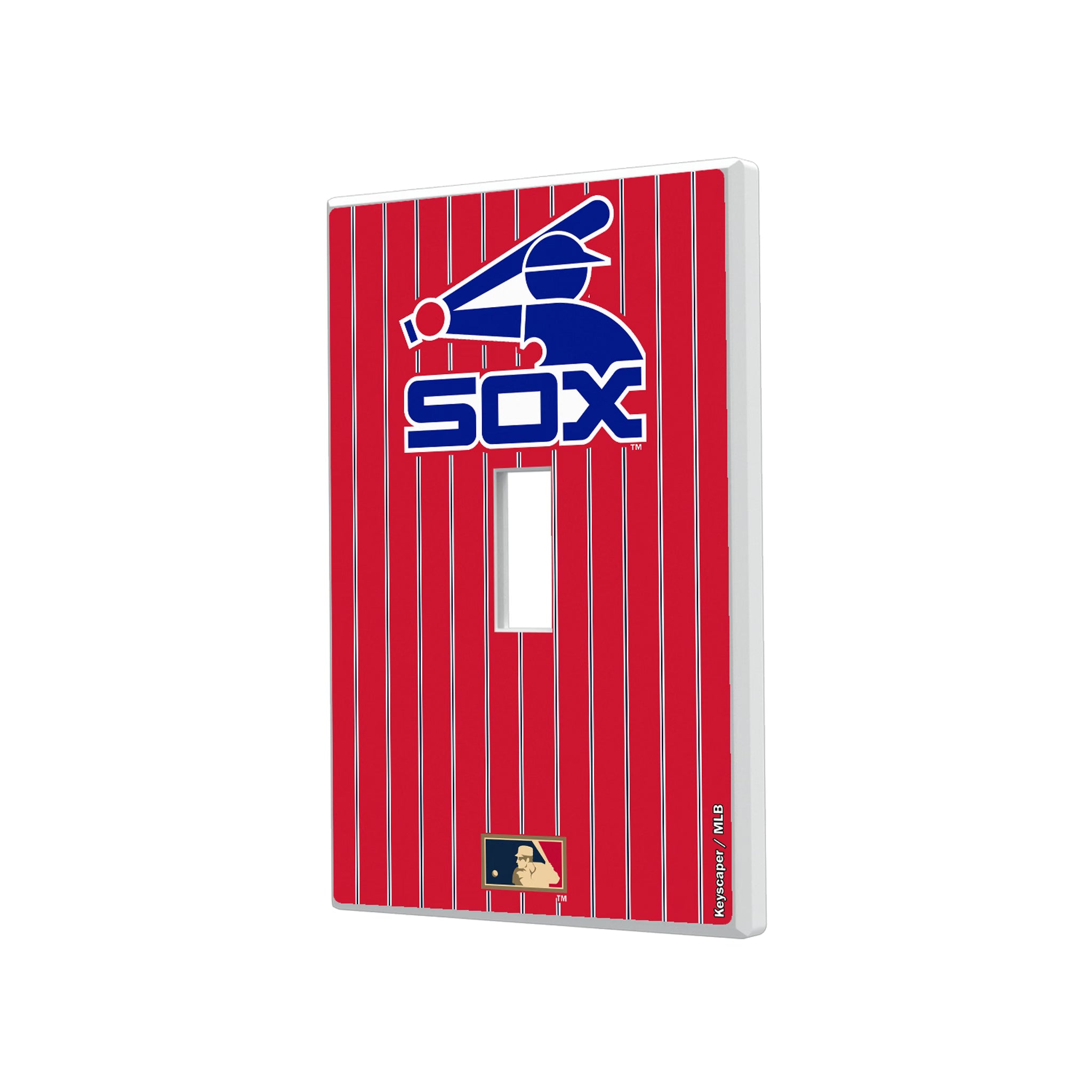 Chicago White Sox 1976-1981 - Cooperstown Collection Pinstripe Hidden-Screw Light Switch Plate#Style_Single Toggle
